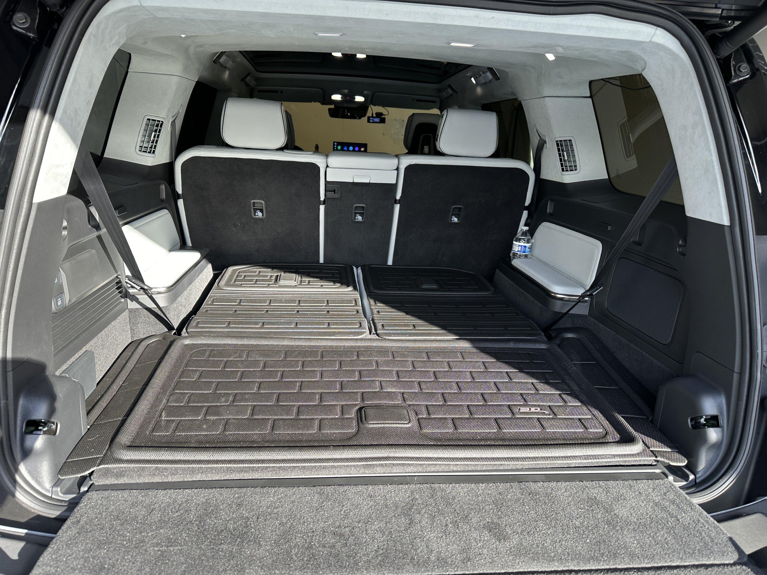 Rivian R1T R1S 3D Maxpider Seatback Protector (3rd row) installed pics IMG_8848