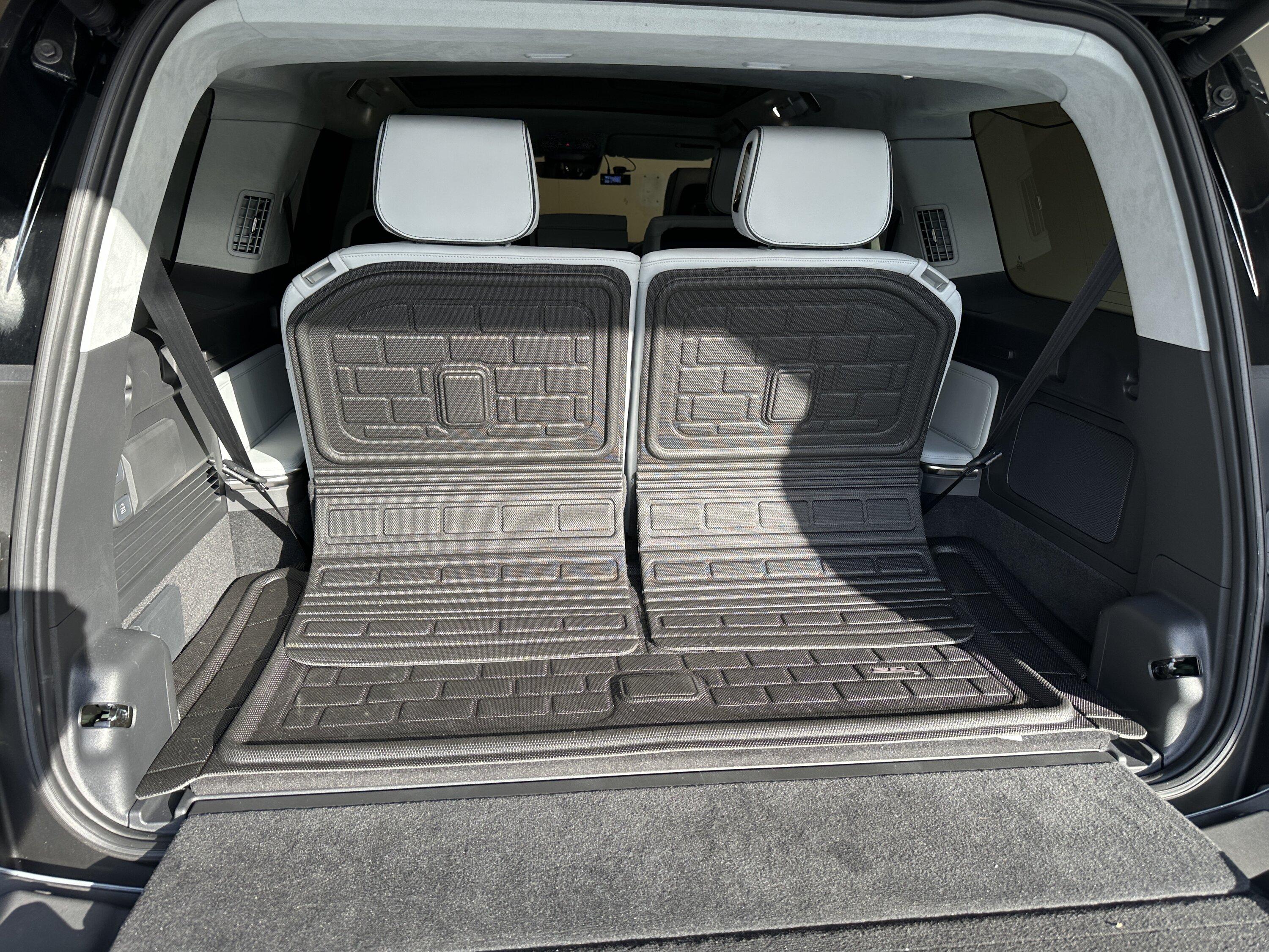 Rivian R1T R1S 3D Maxpider Seatback Protector (3rd row) installed pics IMG_8850