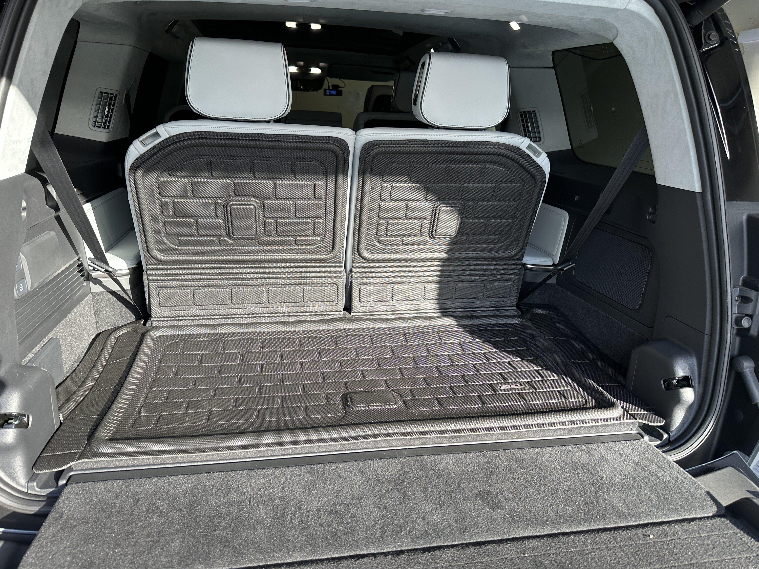 Rivian R1T R1S 3D Maxpider Seatback Protector (3rd row) installed pics IMG_8851