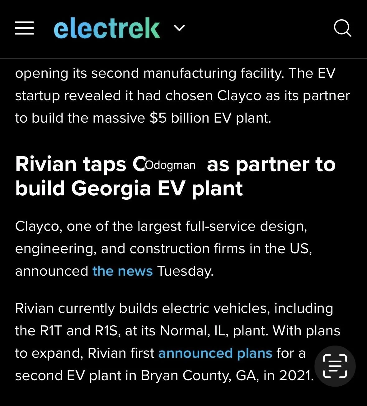 Rivian R1T R1S Rivian Picks Clayco as Partner to Build Its $5B Mega-EV plant, Paving Way for R2 Rivian IMG_7445