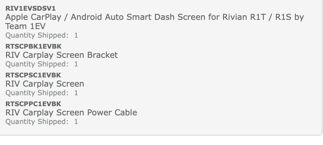 Rivian R1T R1S CarPlay & Android Auto Smart Dash Screen has arrived!  New from EVSportline.com 1703273383454