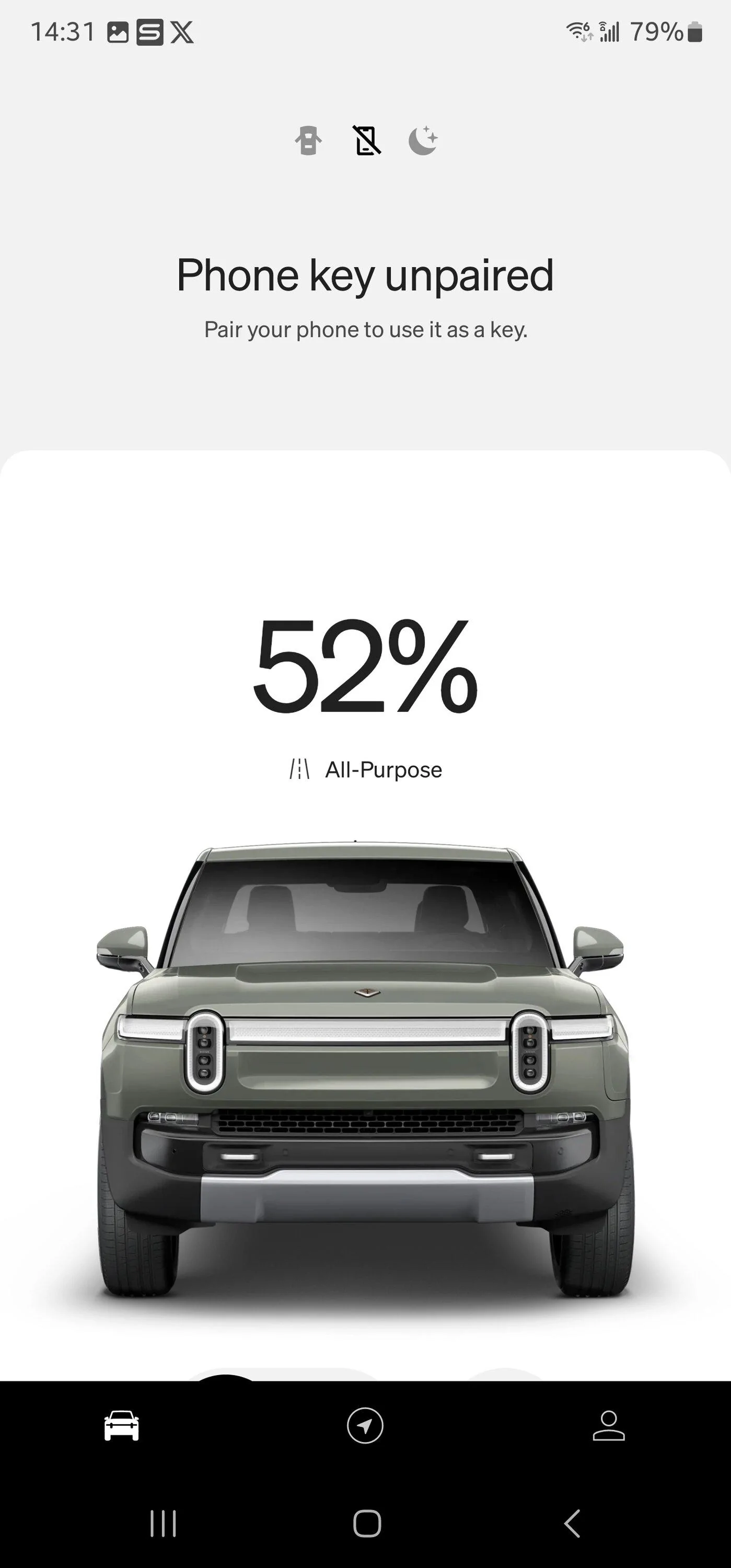 Rivian R1T R1S Bluetooth off PAAK still unlocks? Screenshot_20231222_143127_Rivian