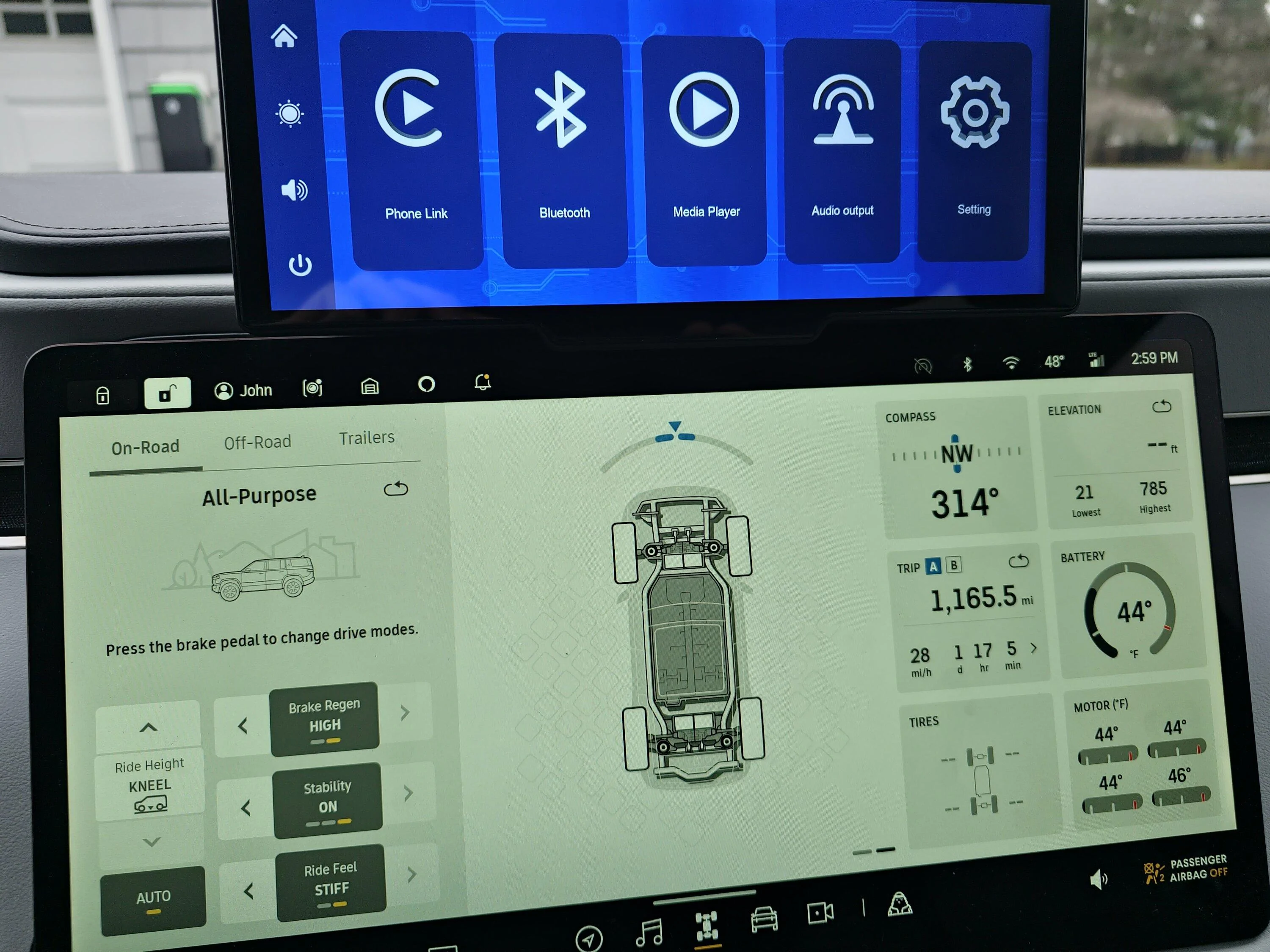 Rivian R1T R1S CarPlay & Android Auto Smart Dash Screen has arrived!  New from EVSportline.com 20231223_145927