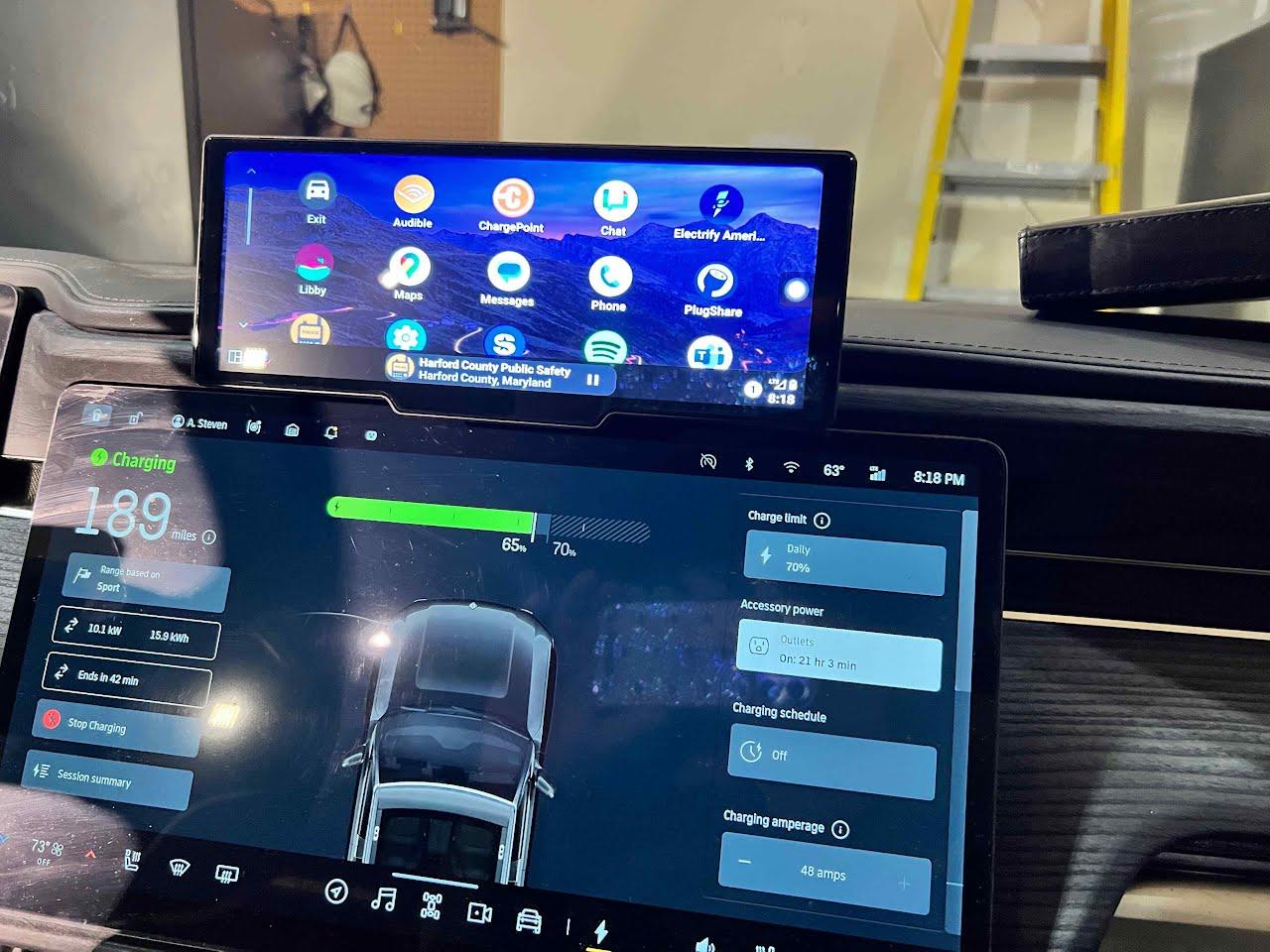 Rivian R1T R1S CarPlay & Android Auto Smart Dash Screen has arrived!  New from EVSportline.com 1000002391