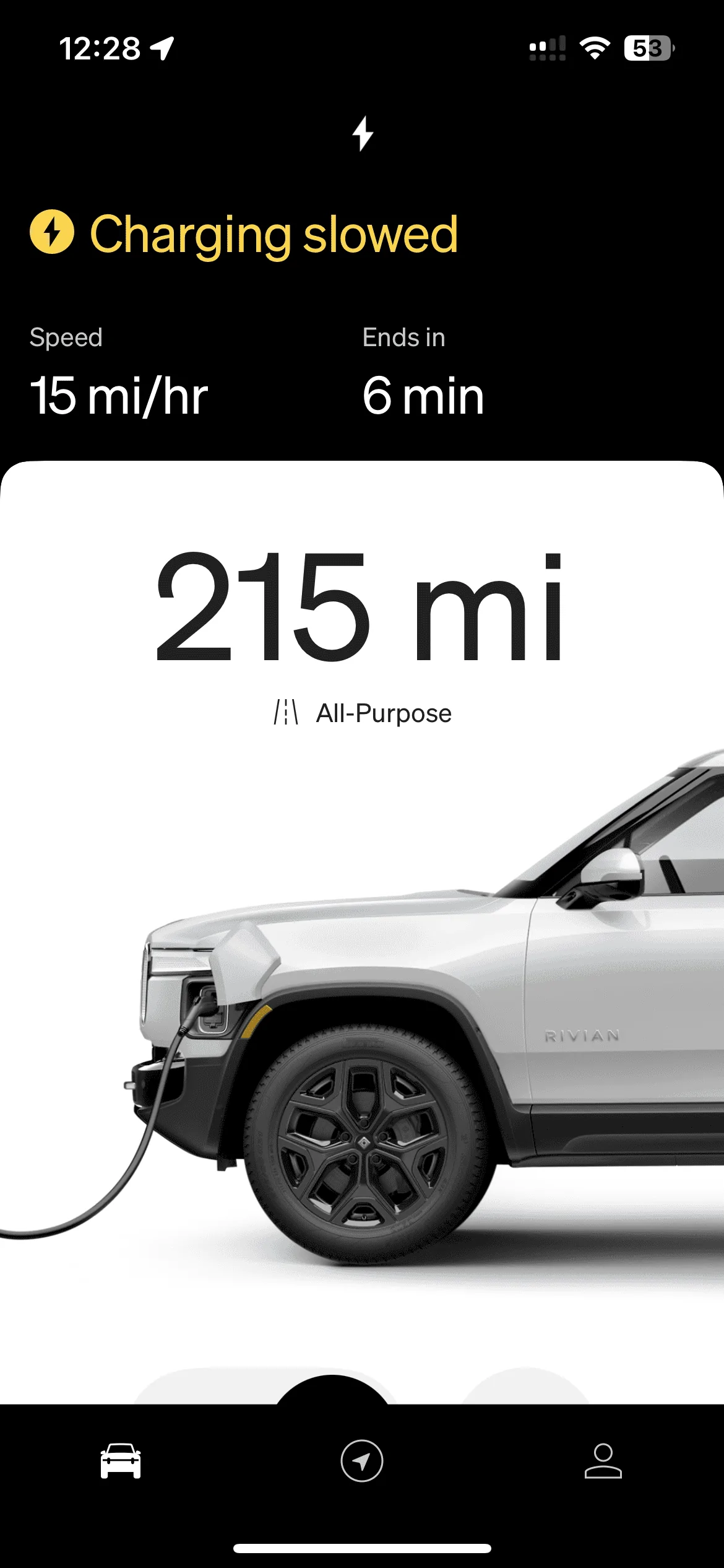 Rivian R1T R1S “Charging Slowed” message question IMG_4051