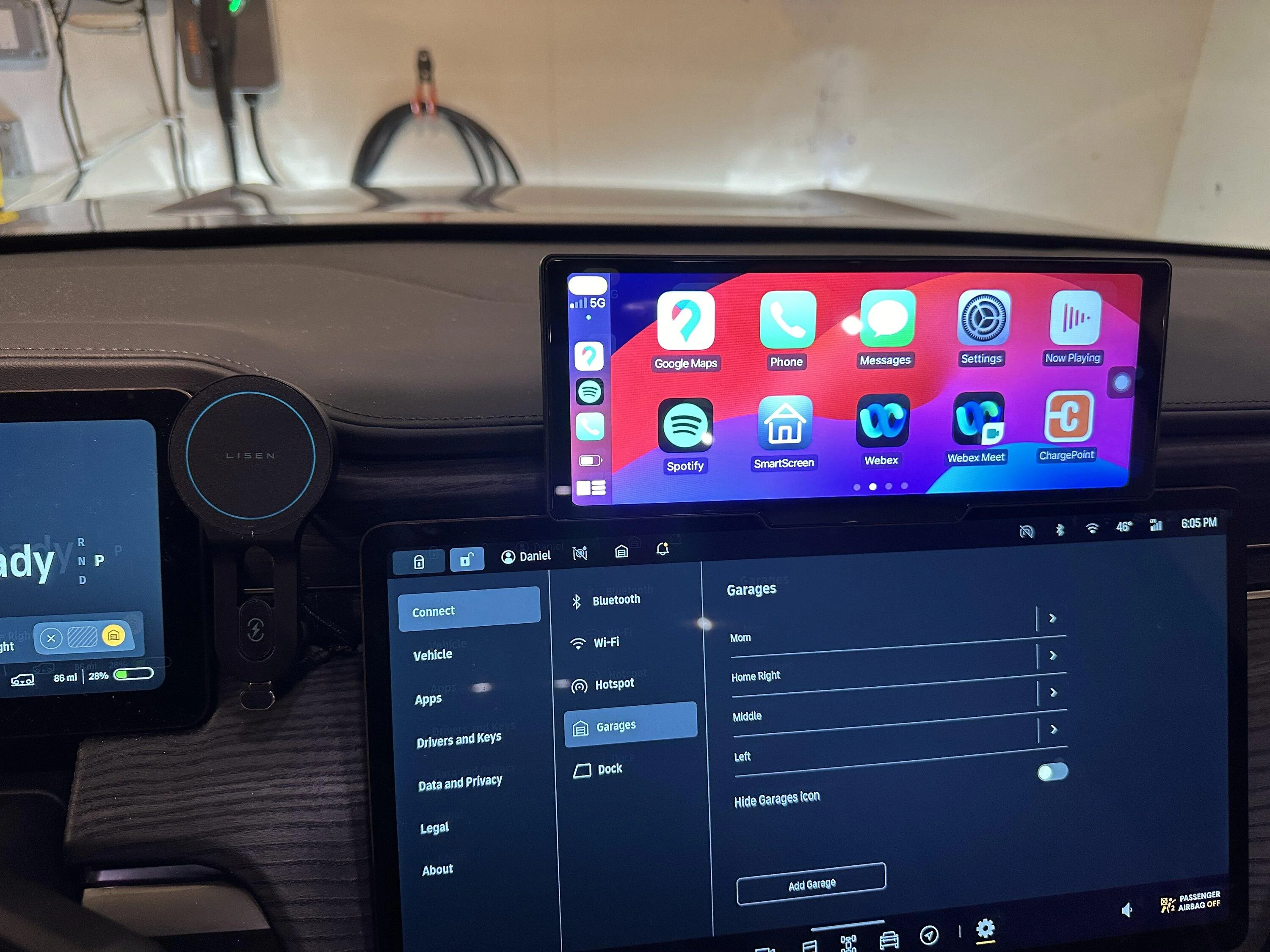 Rivian R1T R1S My EV Sportline CarPlay Display Hidden Wires Install IMG_8908