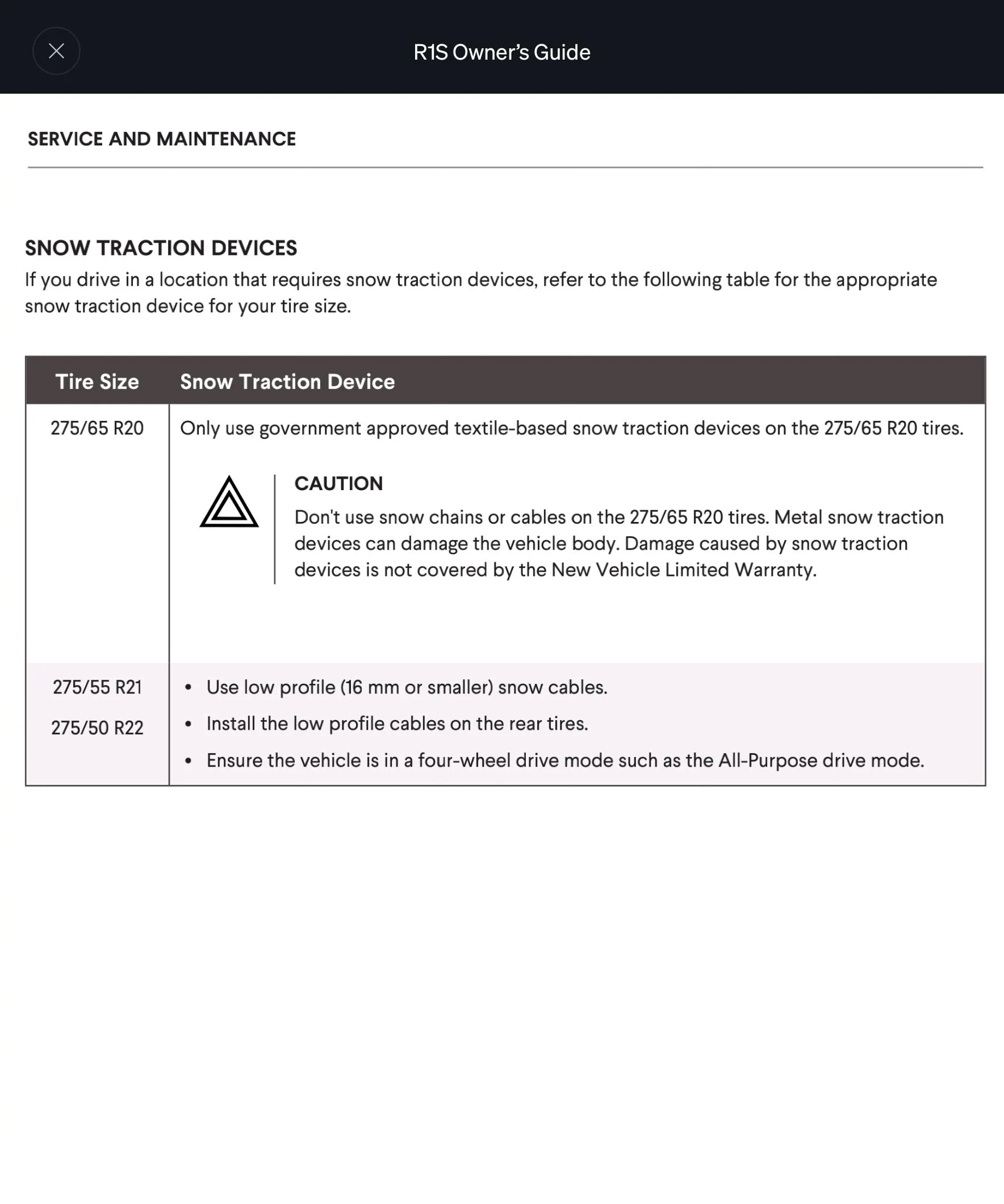 Rivian R1T R1S Chains for R1S, 21" wheels Screenshot_20231224_200023_Rivian