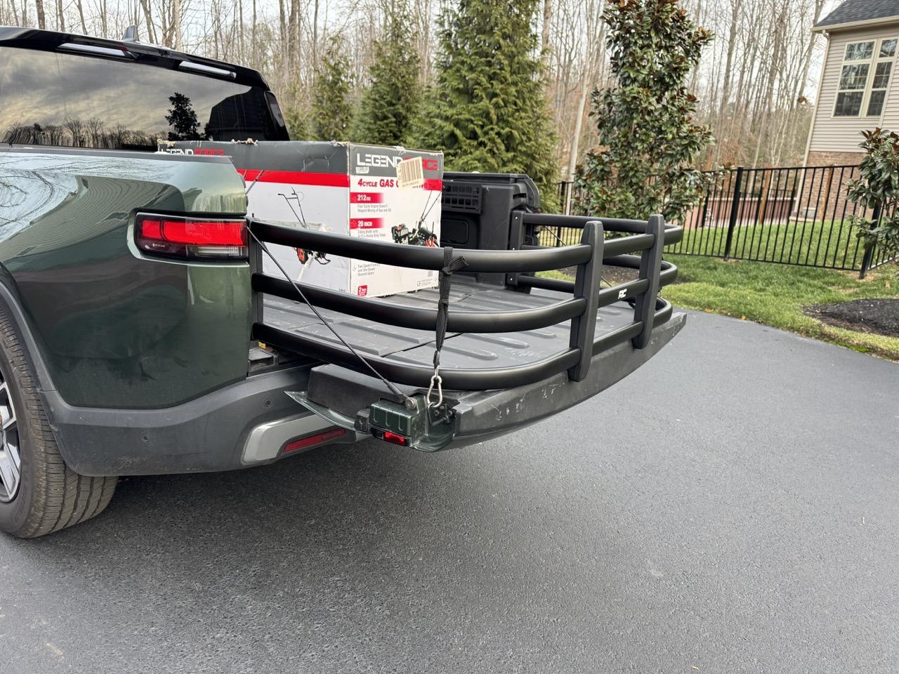 Rivian R1T R1S Rough Country Bed Extender installed with some mods IMG_4509 Lar