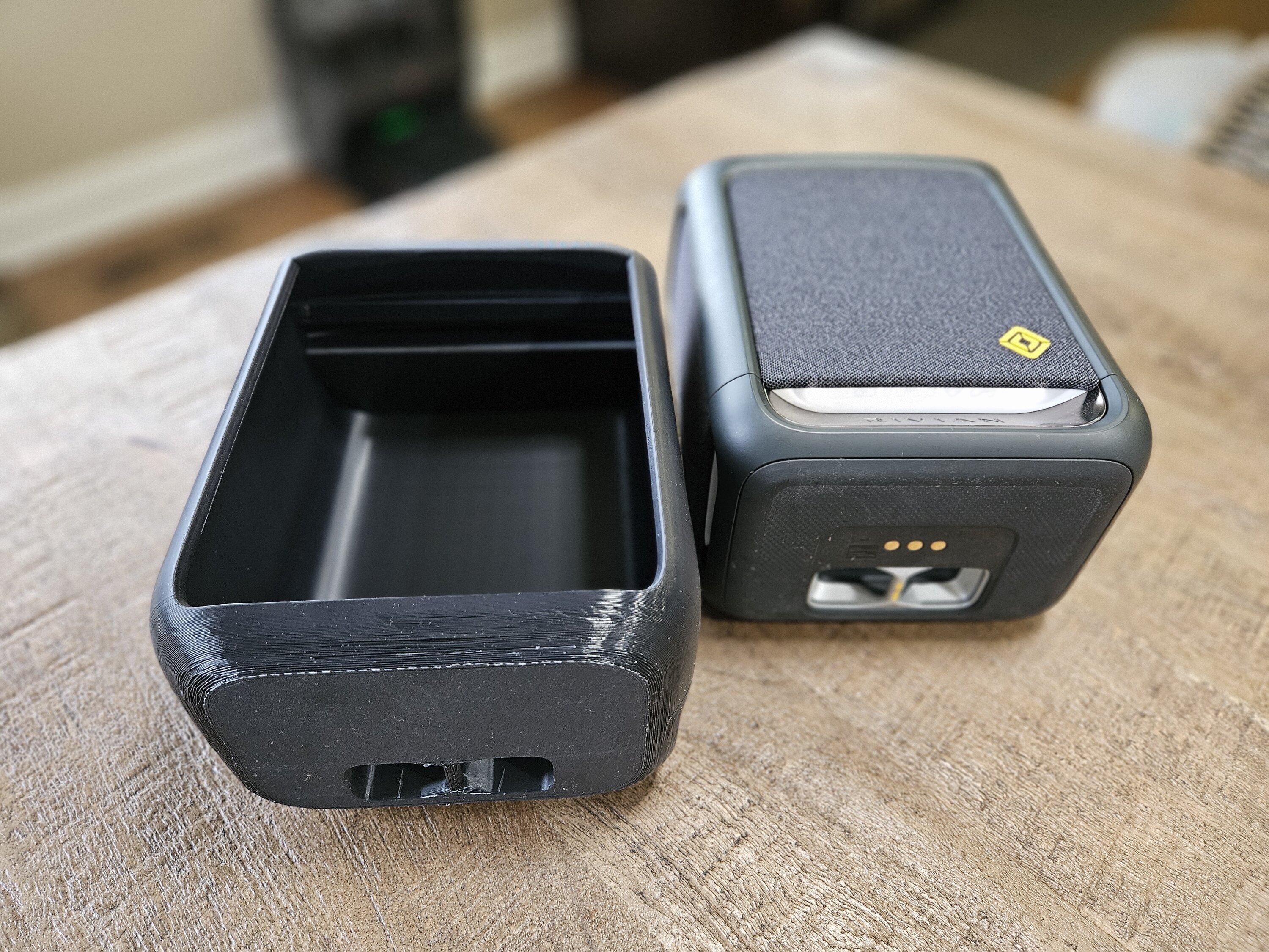 Rivian R1T R1S My 3D printed OEM-looking Camp Speaker Drawer 20231229_151929