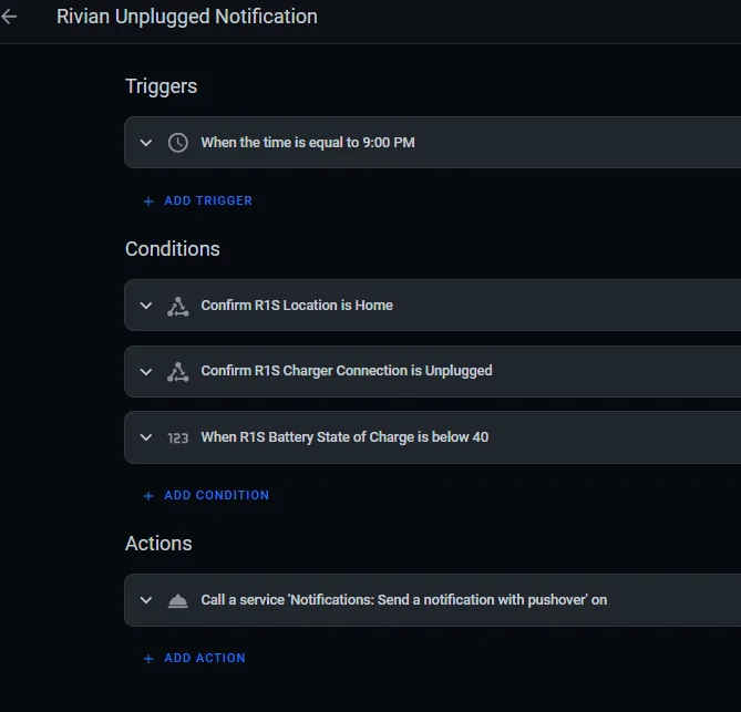 Rivian R1T R1S Anyone using Rivian (unofficial) integration with Home Assistant? Screenshot 2023-12-30 153713