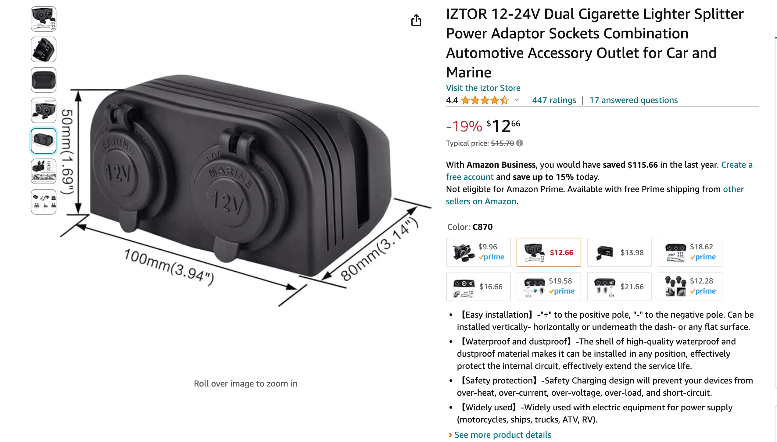 Rivian R1T R1S Socket "two" me - more better: installed 12 volt outlets under the dash Screenshot 2024-01-02 at 5.26.14 PM