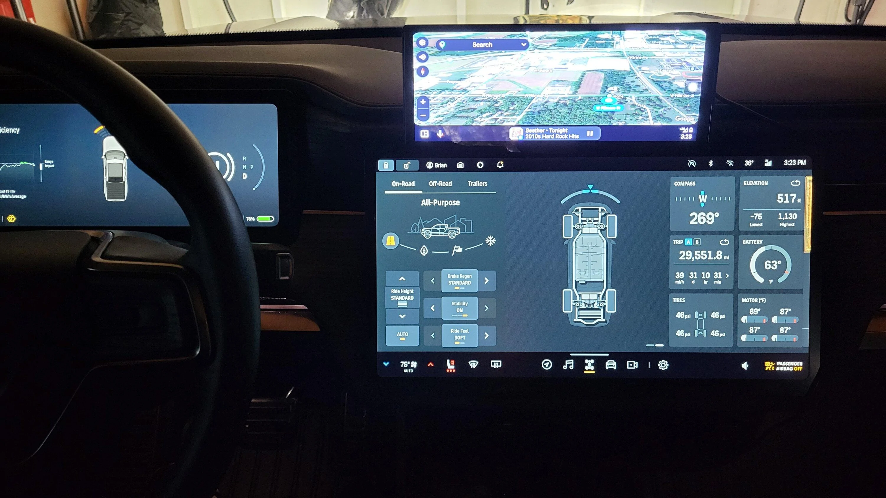 Rivian R1T R1S CarPlay & Android Auto Smart Dash Screen has arrived!  New from EVSportline.com 20240103_152353