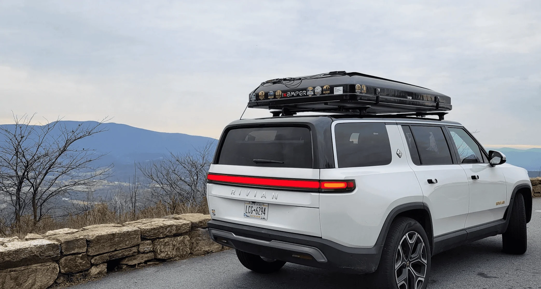 Rivian R1T R1S 2,333 mi Winter Trip from New York to Georgia in R1S with an iKamper 1704385102285
