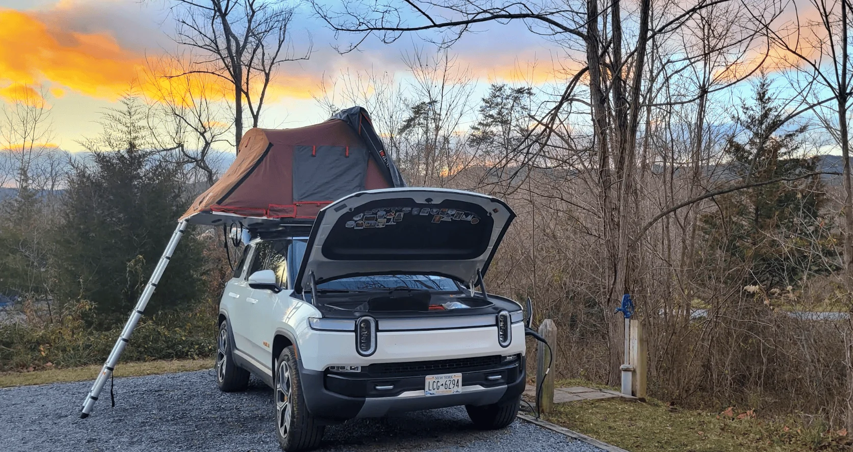 Rivian R1T R1S 2,333 mi Winter Trip from New York to Georgia in R1S with an iKamper 1704390352677