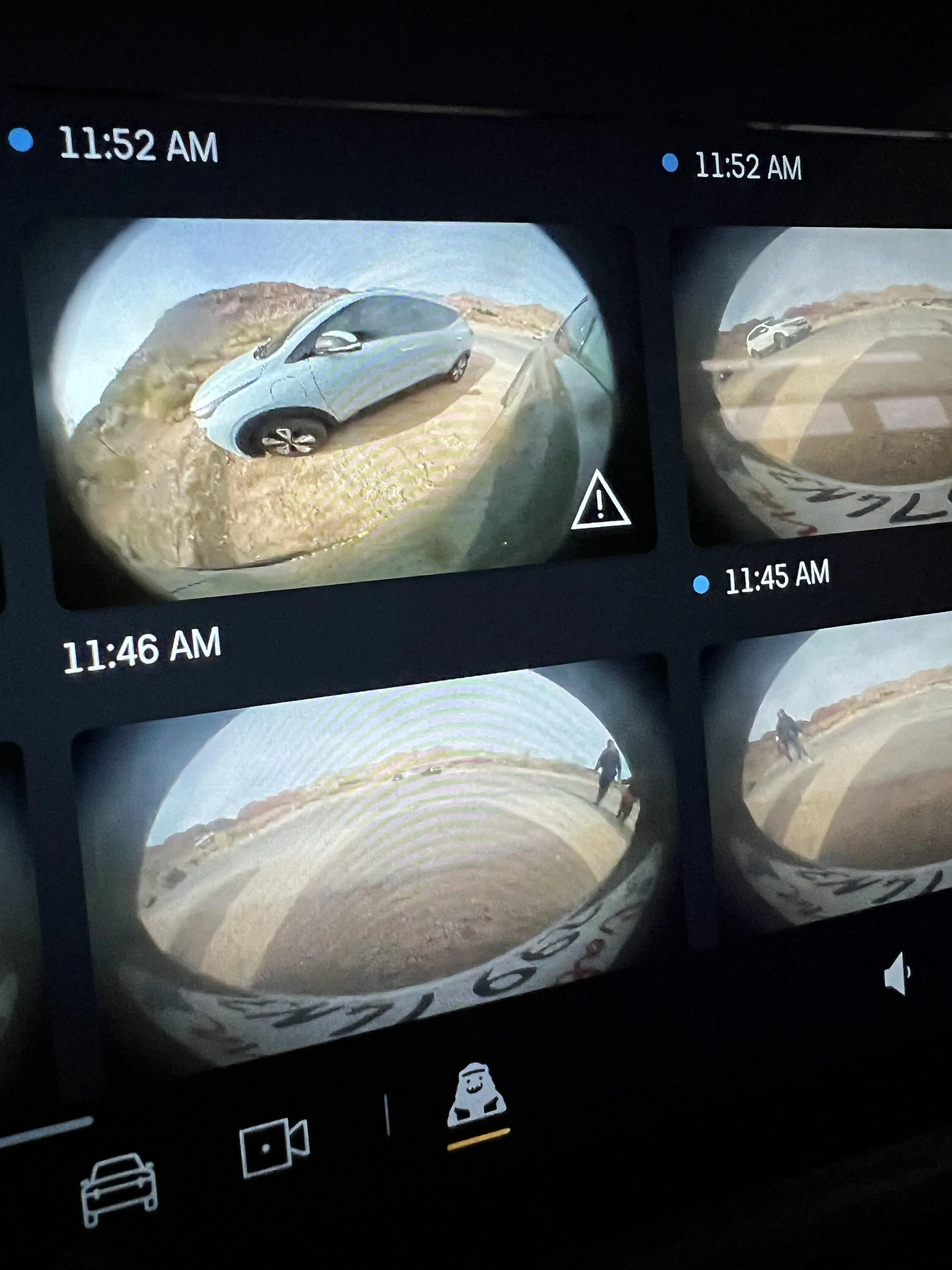 Rivian R1T R1S triangle with exclamation point on gear guard recording? IMG_7377