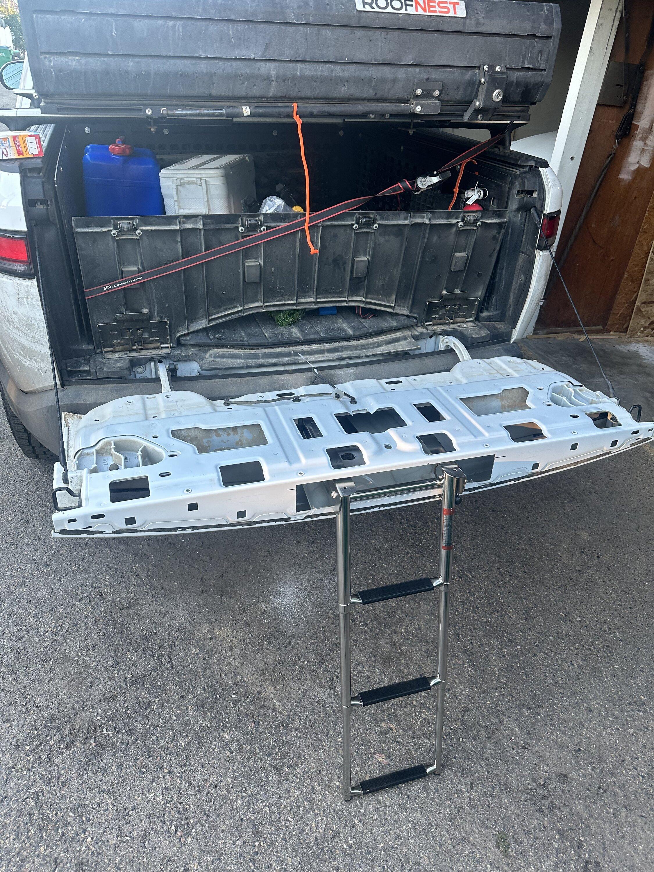 Rivian R1T R1S DIY mod - Adding hidden tailgate step ladder on R1T IMG_1340