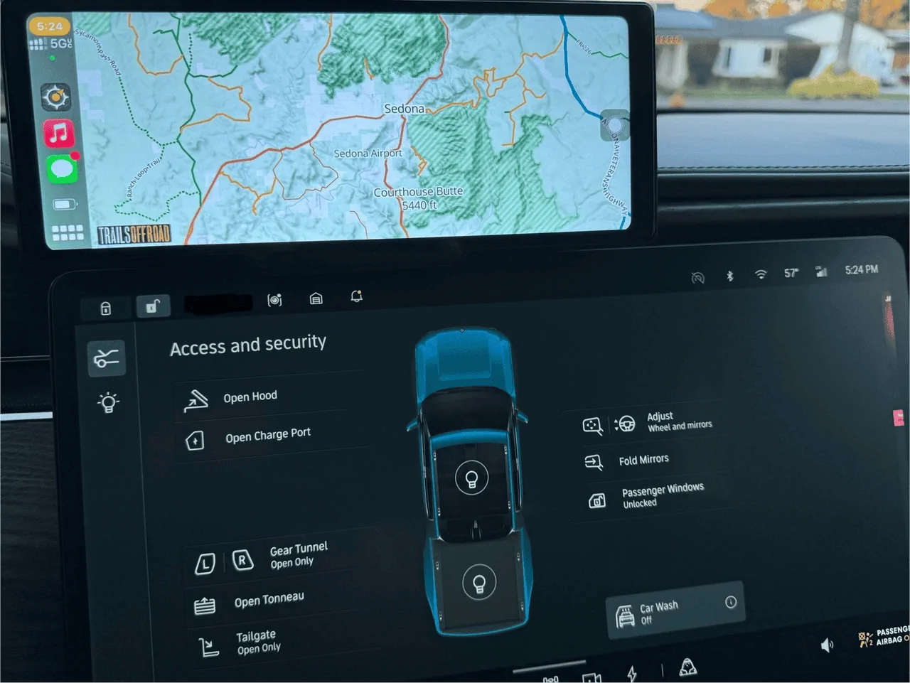 Rivian R1T R1S CarPlay & Android Auto Smart Dash Screen has arrived!  New from EVSportline.com 1704504565542