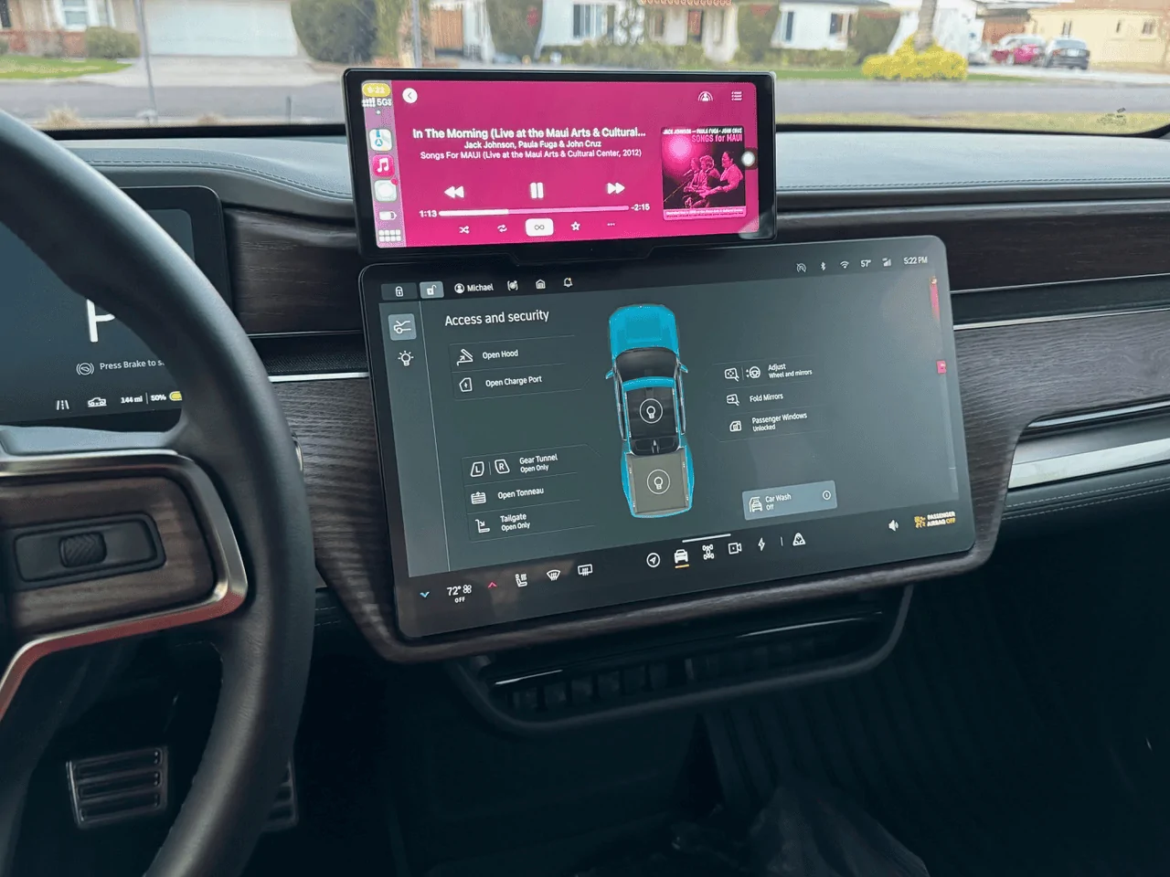 Rivian R1T R1S CarPlay & Android Auto Smart Dash Screen has arrived!  New from EVSportline.com 1704504580742