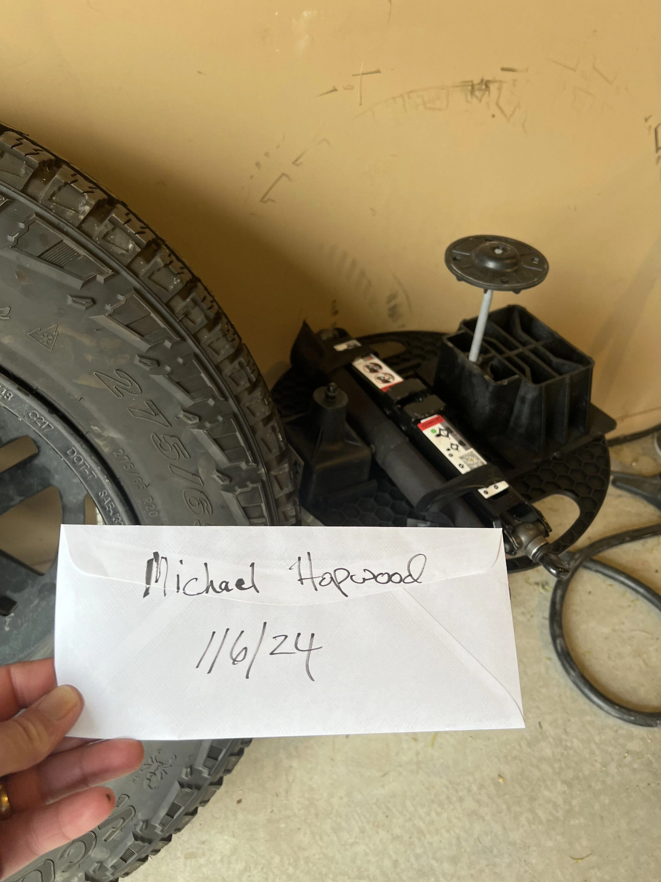 Rivian R1T R1S 20” AT Dark Spare Wheel kit IMG_2722