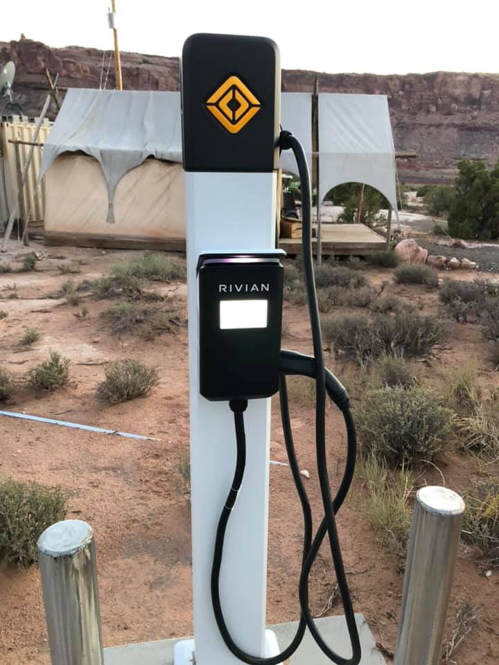 Rivian R1T R1S Rivian waypoint chargers spotted!! Located at Under Canvas (Moab) Rivian waypoint chargers spotted at Under Canvas (Moab) 1
