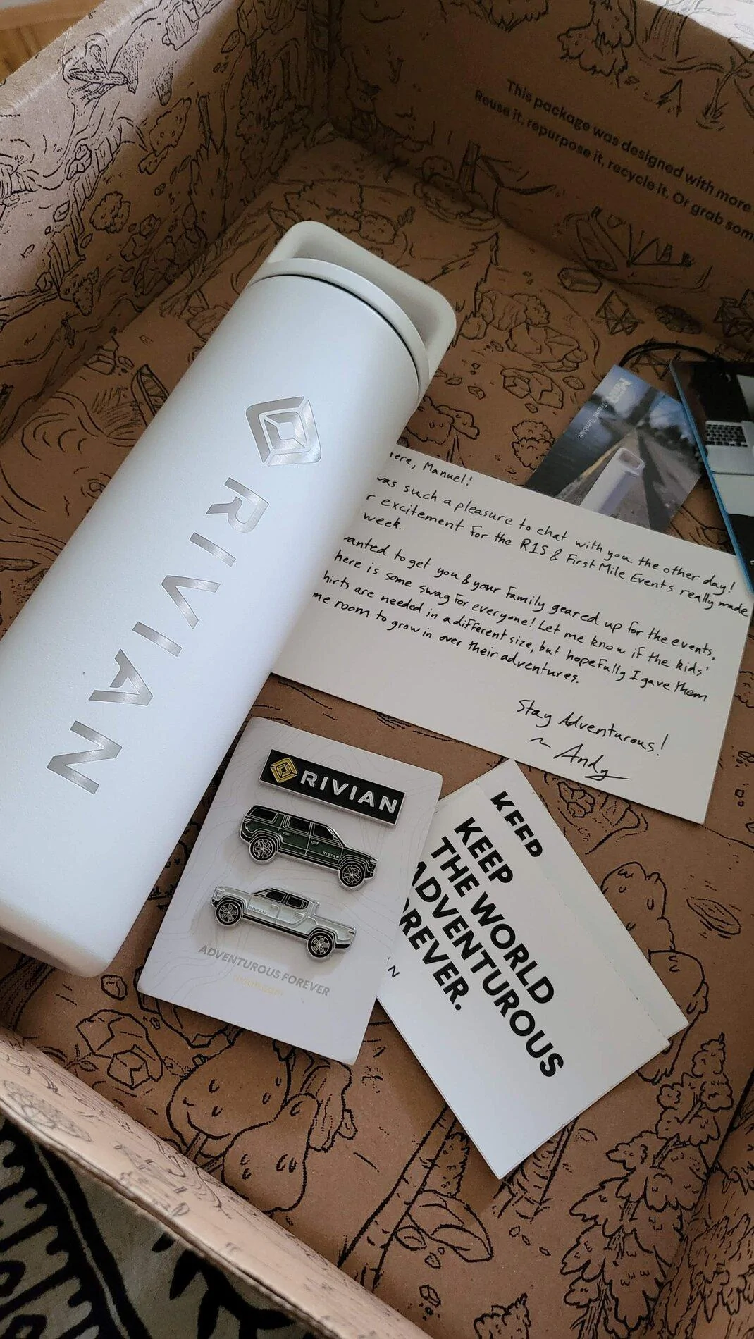 Rivian R1T R1S Rivian swag after preorder 20210910_184230