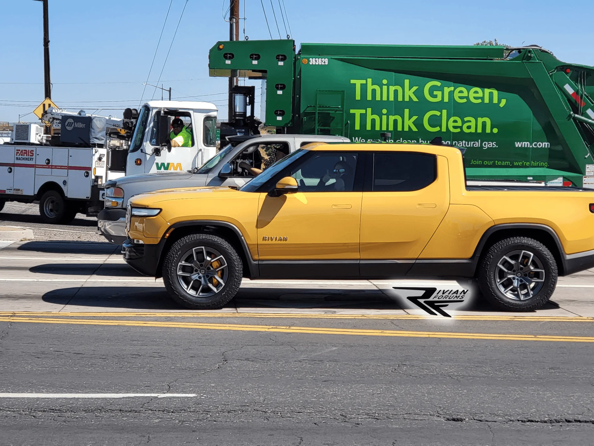Rivian R1T R1S Real Rivian Photos & Videos compass-yellow-rivian-r1t-png