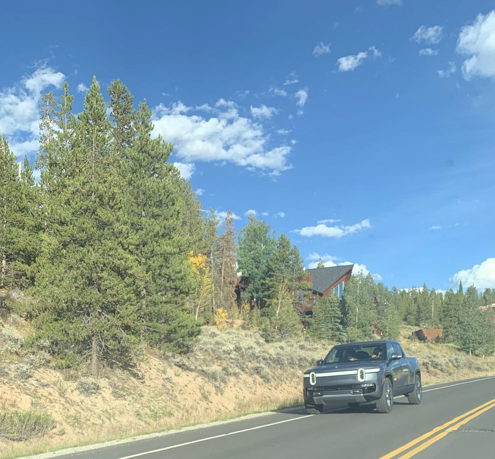 Rivian R1T R1S Truckload of R1T spotted heading to Colorado IMG_6580