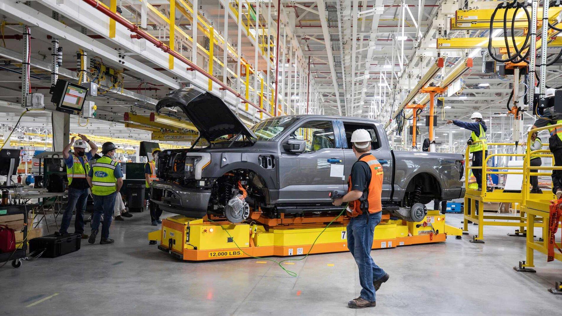 Rivian R1T R1S F-150 Lightning Pre-production underway F150 pre-production image