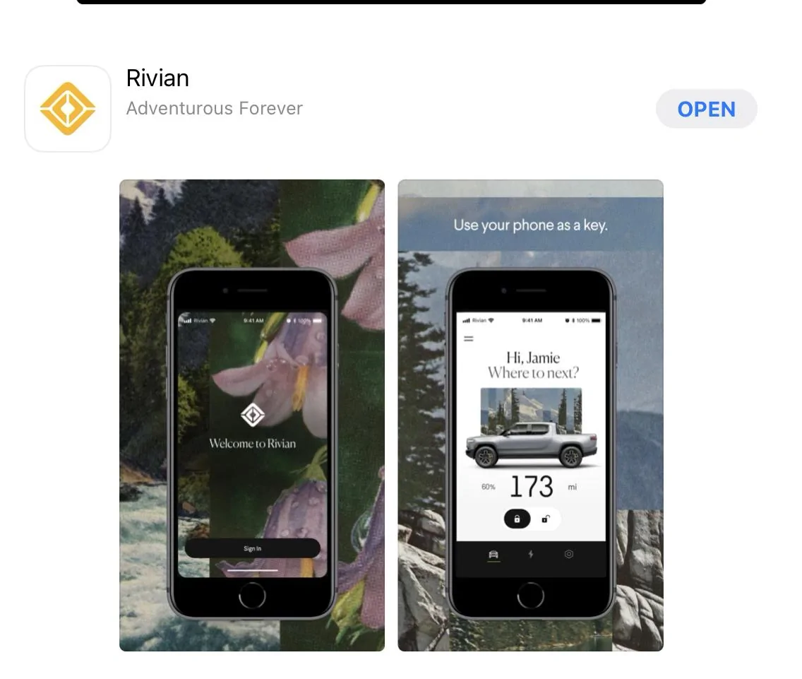 Rivian R1T R1S Rivian App launched on Apple App Store & Google Play store! 133570CC-11BD-436C-8EBA-E69AB90CD465