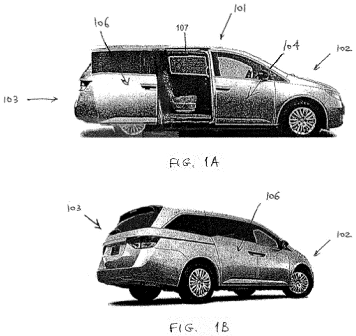 Rivian R1T R1S Rivian patents a sliding door feature / design - for future Rivian van? Rivian Van Sliding Door Patent