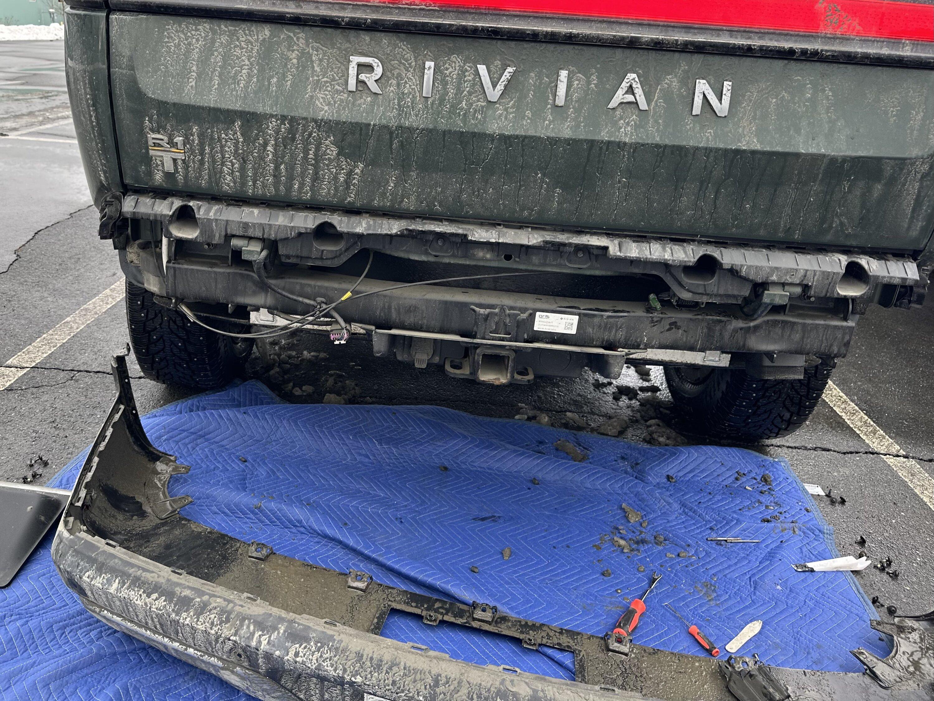 Rivian R1T R1S Morimoto XB boost bar reverse light wiring rear bumper