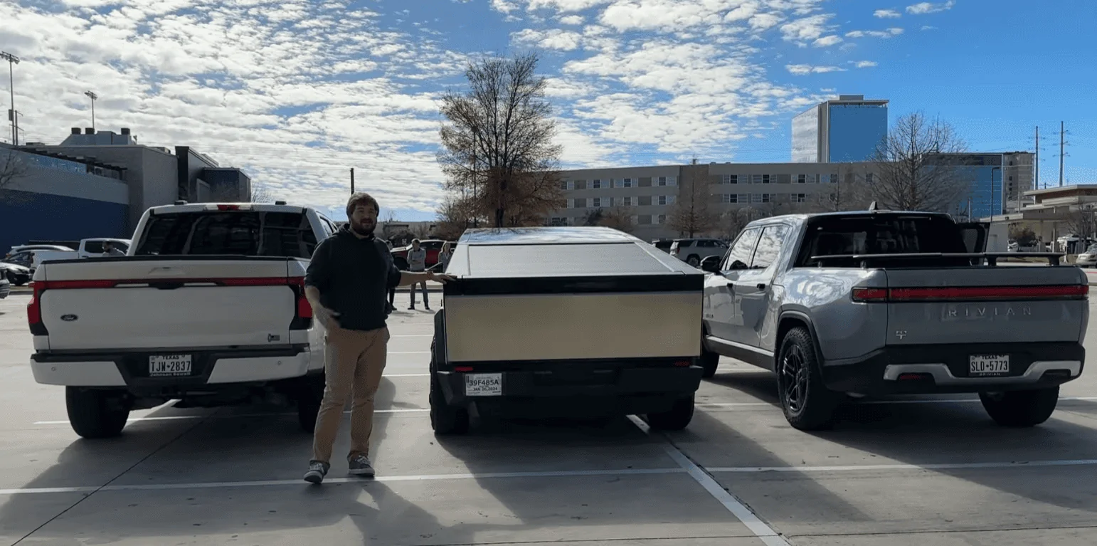 Rivian R1T R1S Rivian vs Cybertruck vs Lightning! Comparison & Recommendation by Out of Spec Kyle 1705292452051