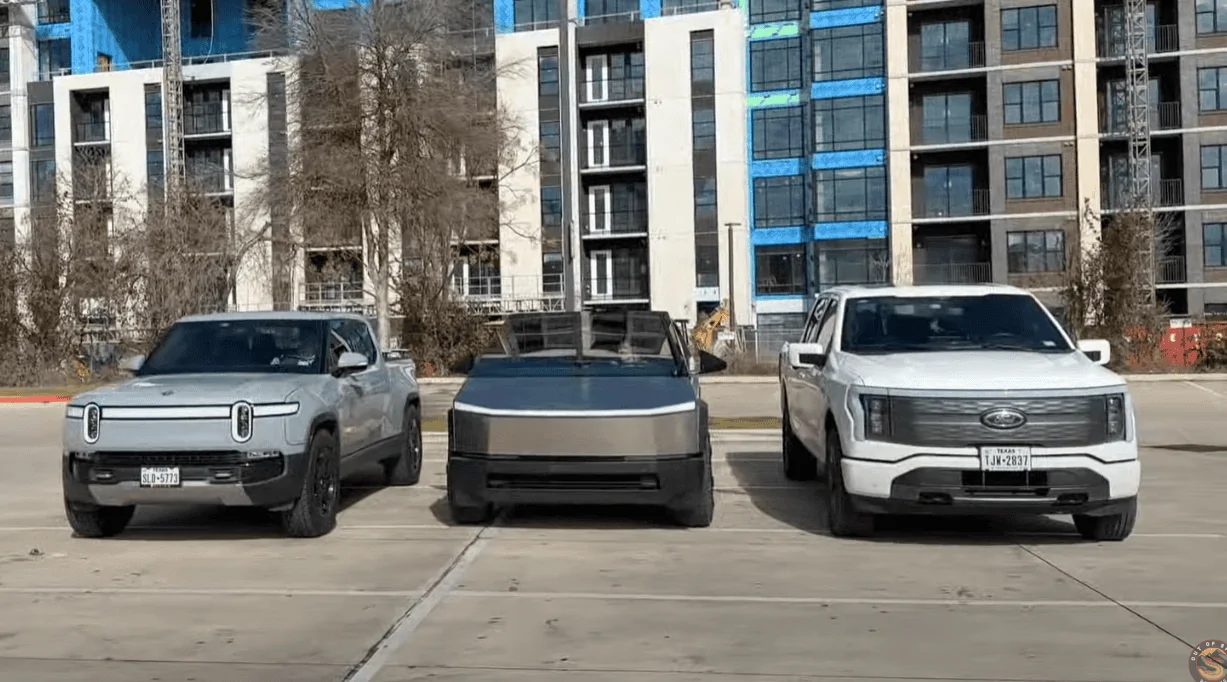 Rivian R1T R1S Rivian vs Cybertruck vs Lightning! Comparison & Recommendation by Out of Spec Kyle 1705292803015