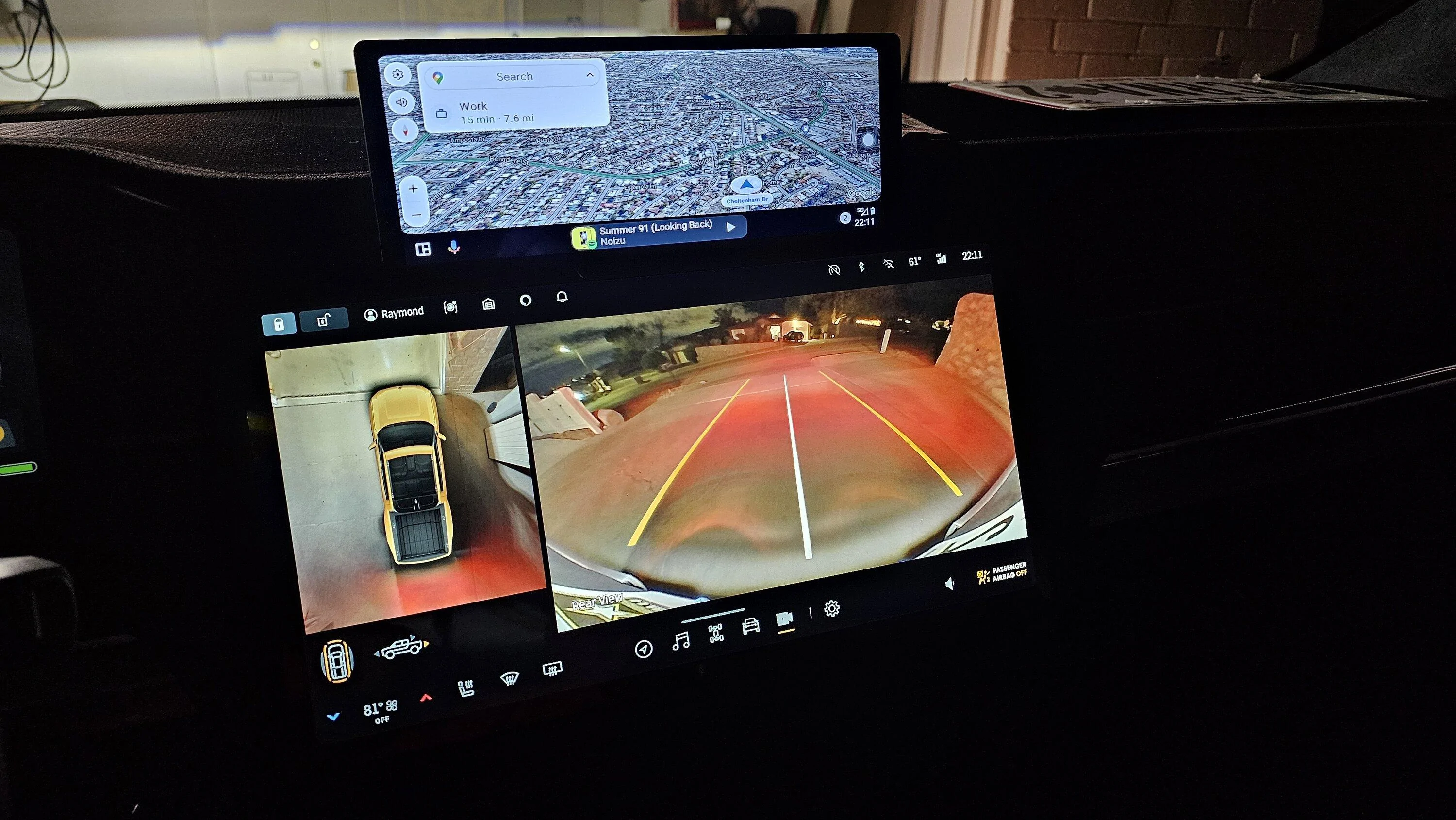 Rivian R1T R1S CarPlay & Android Auto Smart Dash Screen has arrived!  New from EVSportline.com 20240114_221146