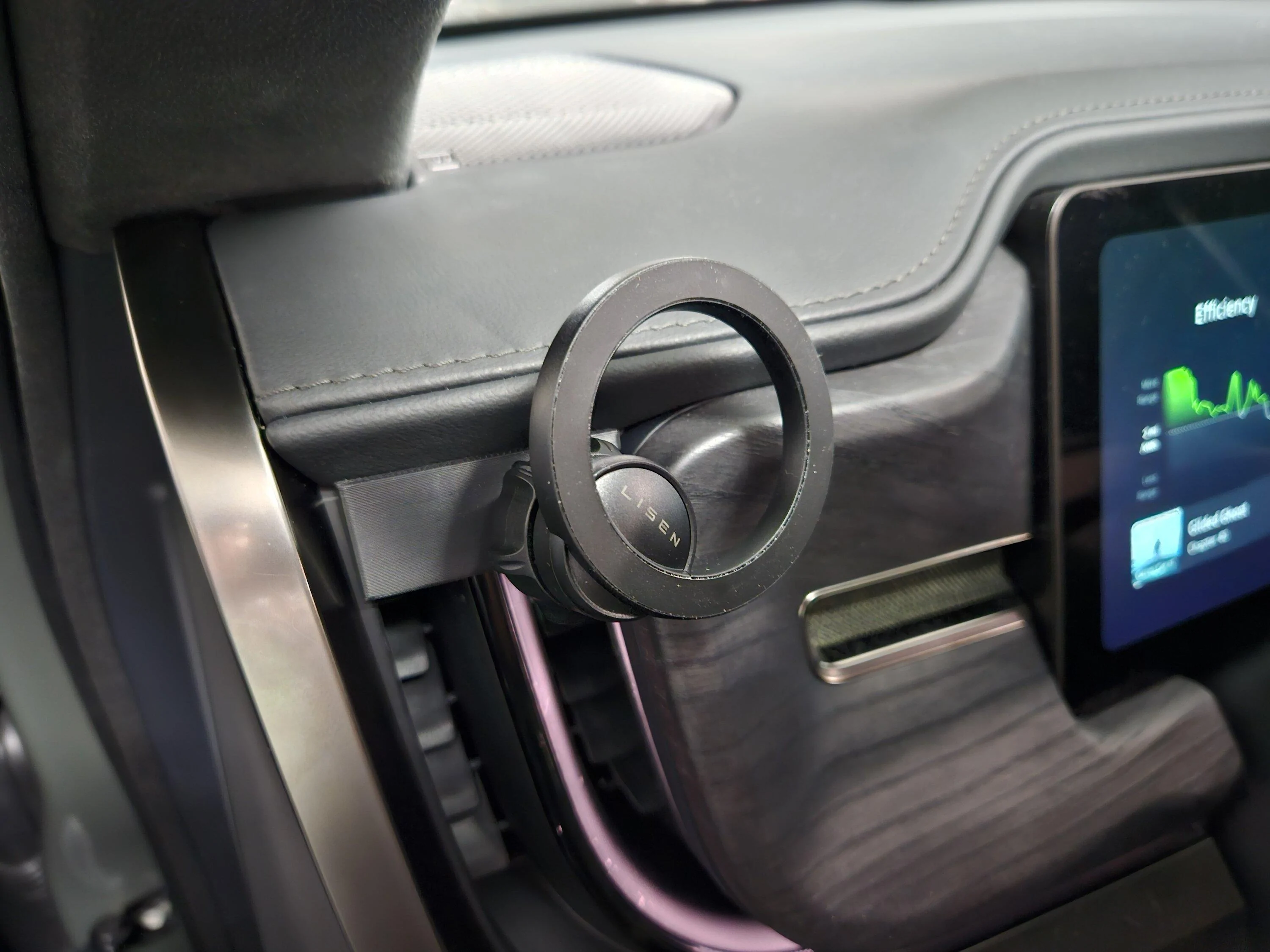 Rivian R1T R1S NEW - OpenSourceEV Parts NextGen Phone Mount - Driver and Passanger 20240109_221831