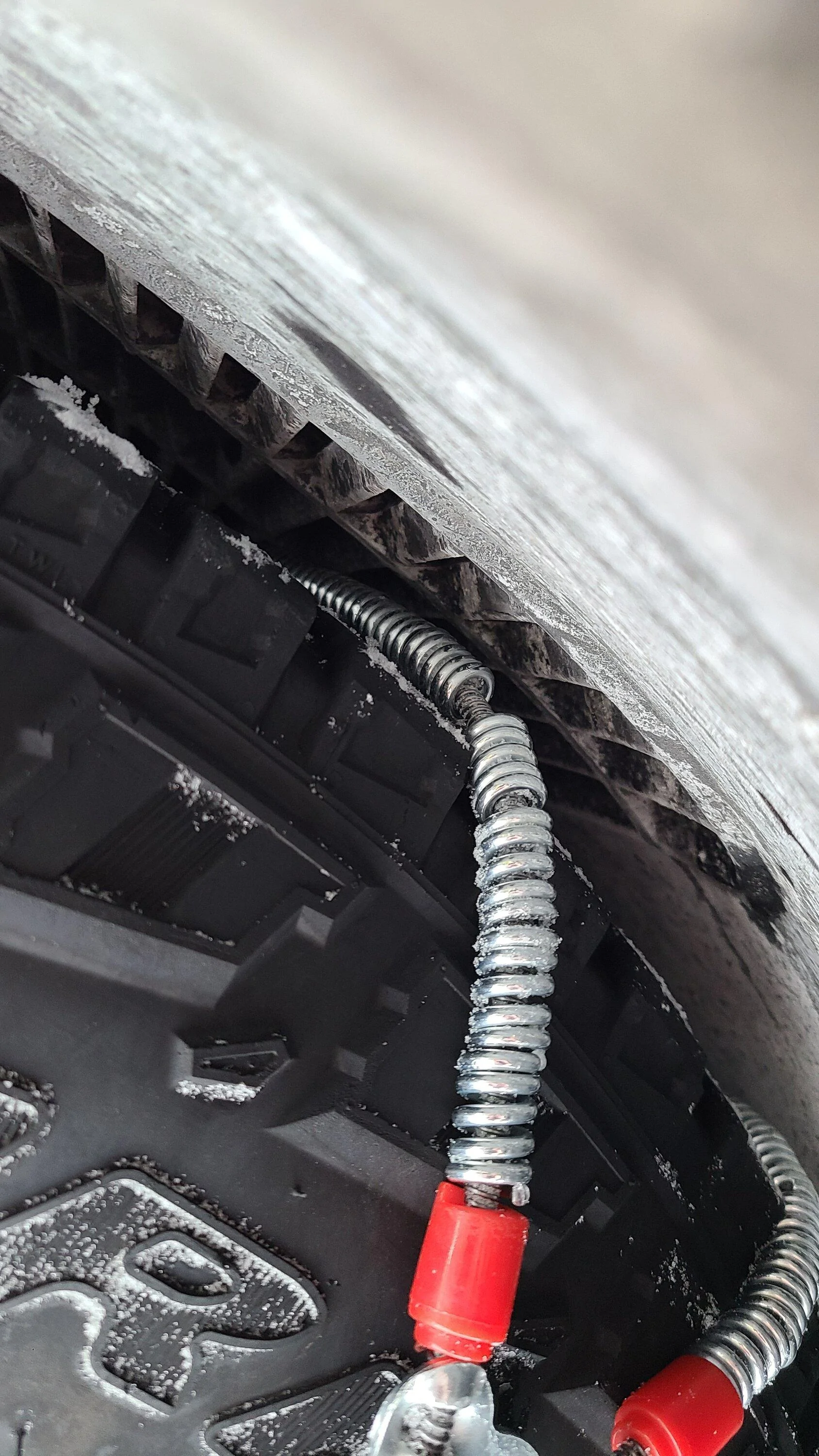 Rivian R1T R1S Snow / ice chains on a quad R1T? 20240114_111505
