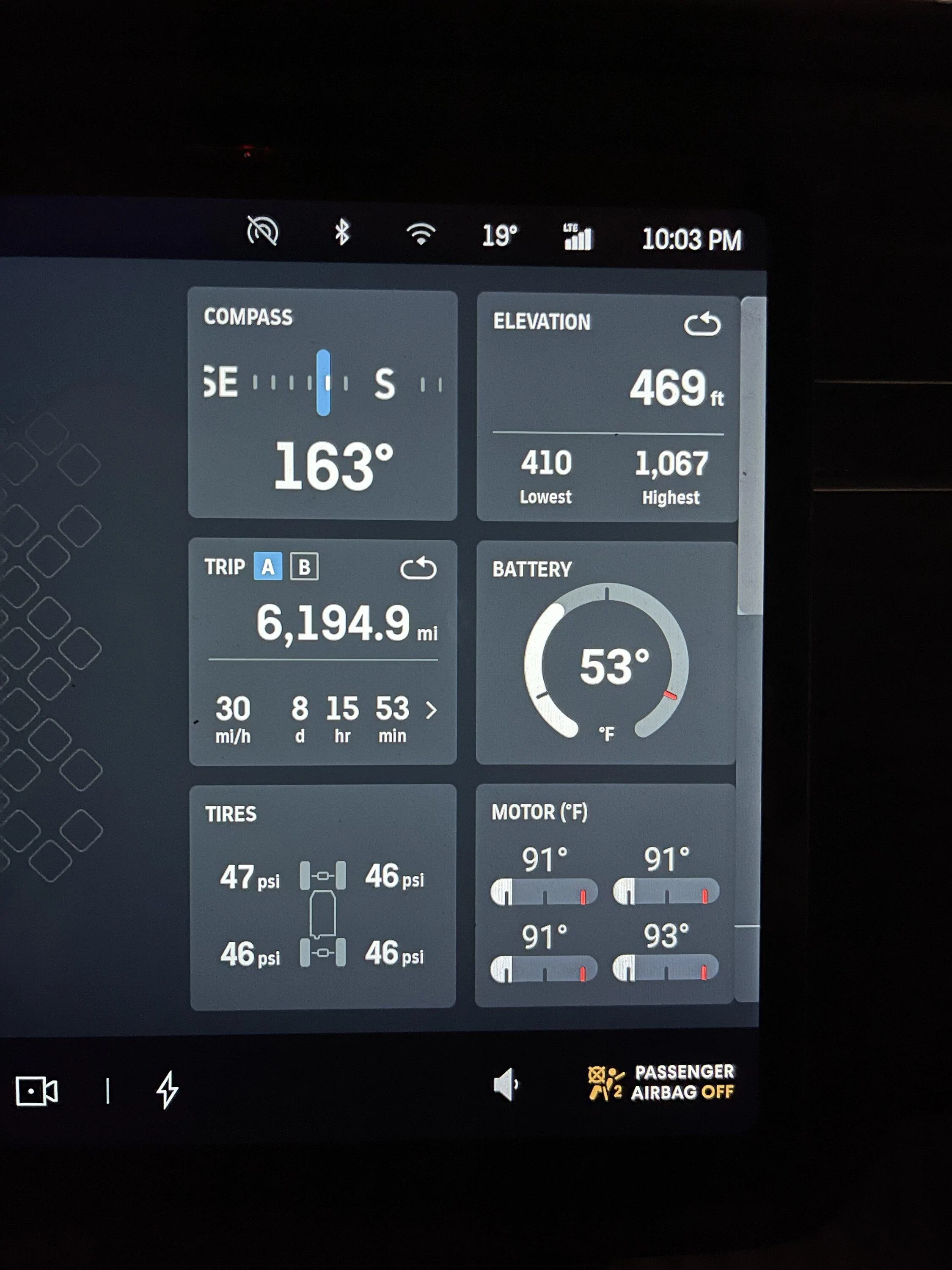Rivian R1T R1S Massive decline in mileage IMG_7314