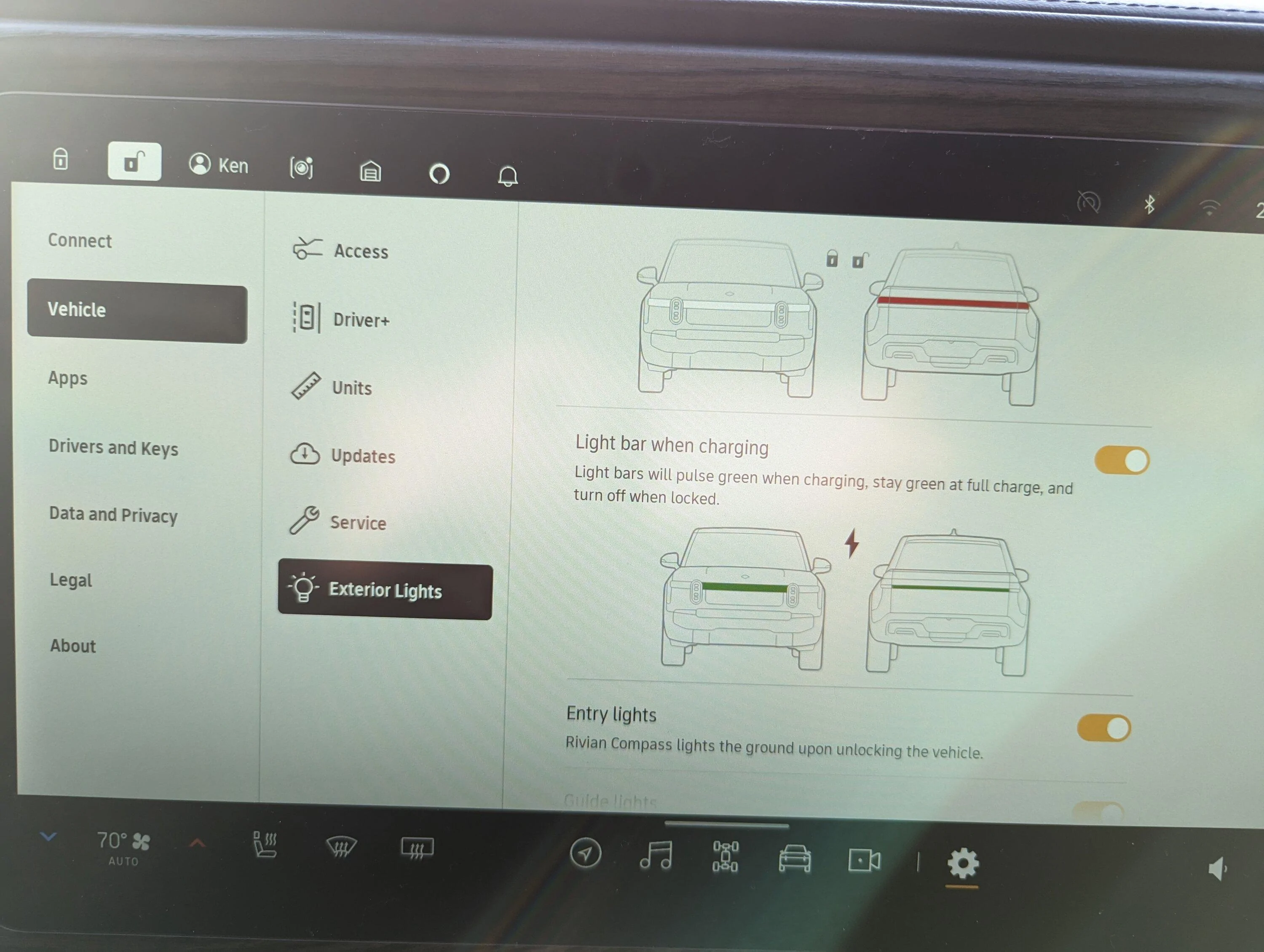 Rivian R1T R1S How to disable exterior charging lights? 1000003313