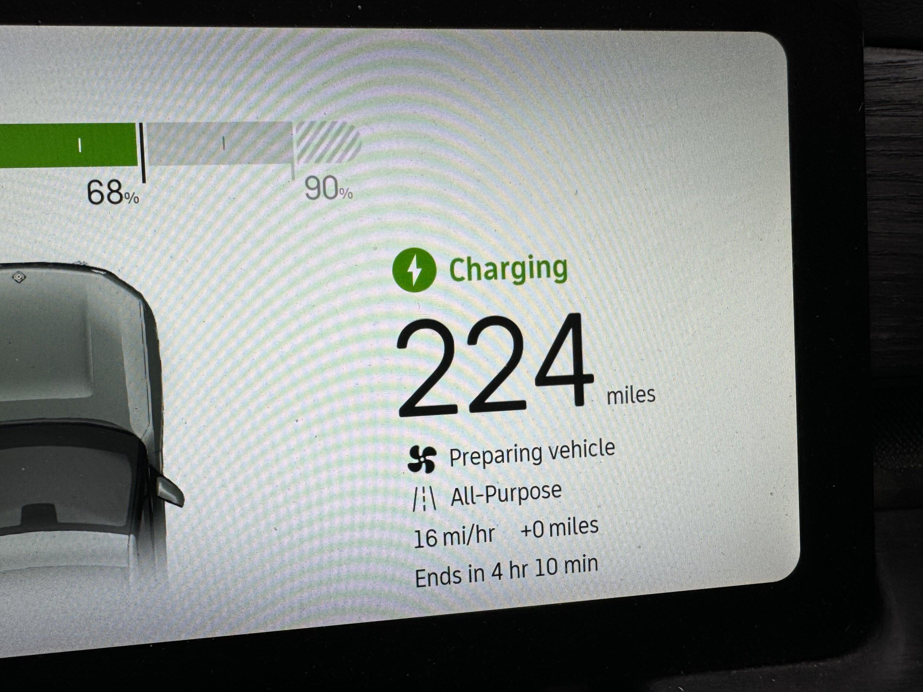 Rivian R1T R1S L2 charging (220v/12A)  ...Why is it warming battery for 30 minutes before starting to add miles? IMG_5547