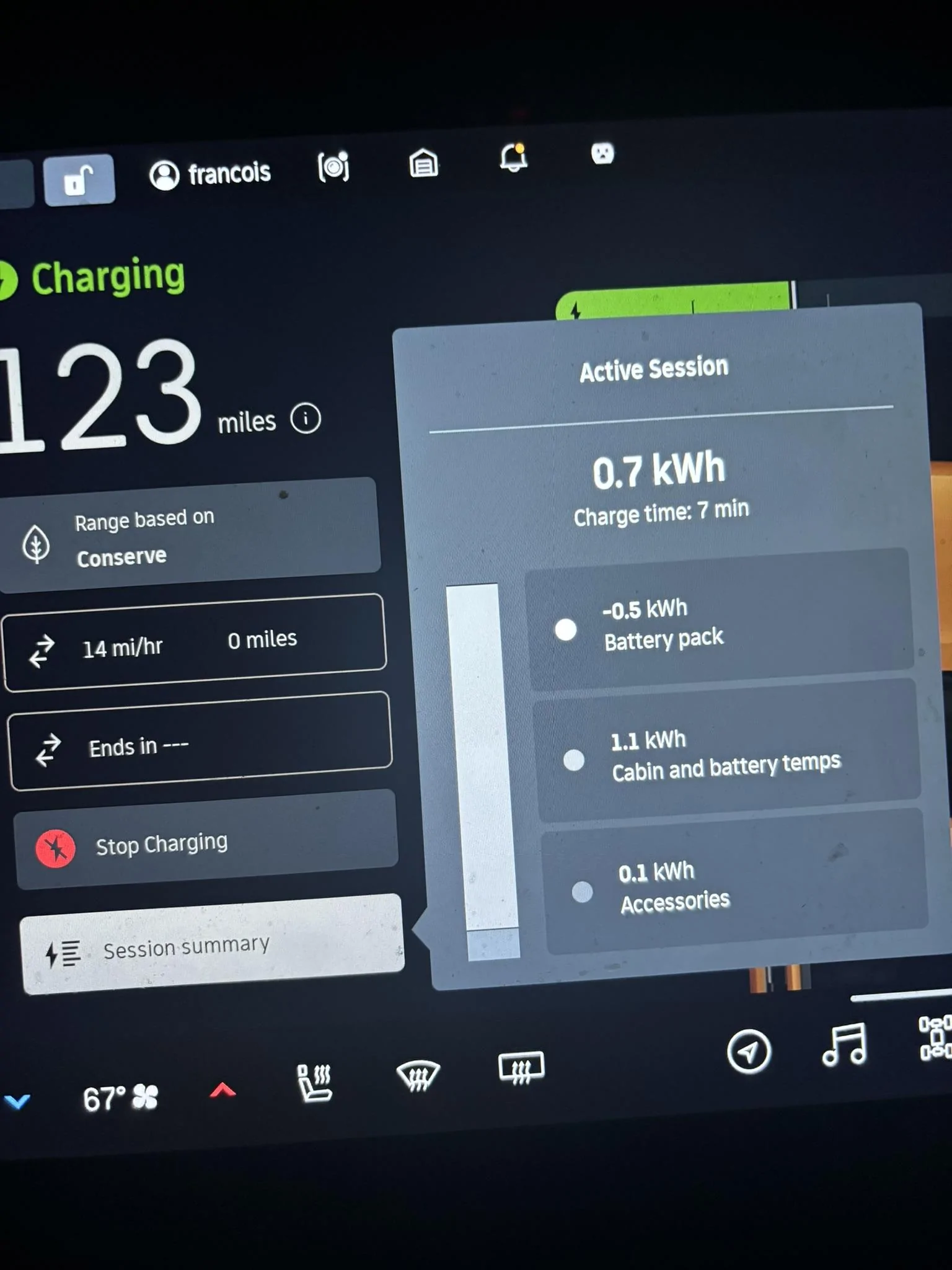Rivian R1T R1S L2 charging (220v/12A)  ...Why is it warming battery for 30 minutes before starting to add miles? IMG_2893