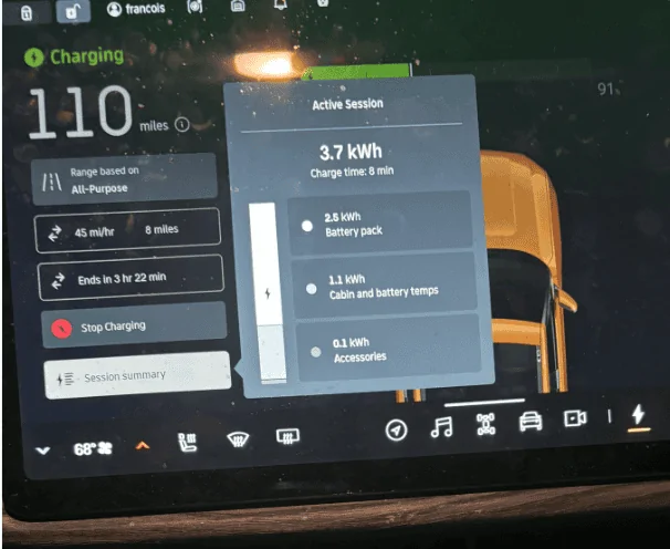 Rivian R1T R1S L2 charging (220v/12A)  ...Why is it warming battery for 30 minutes before starting to add miles? Capturetv