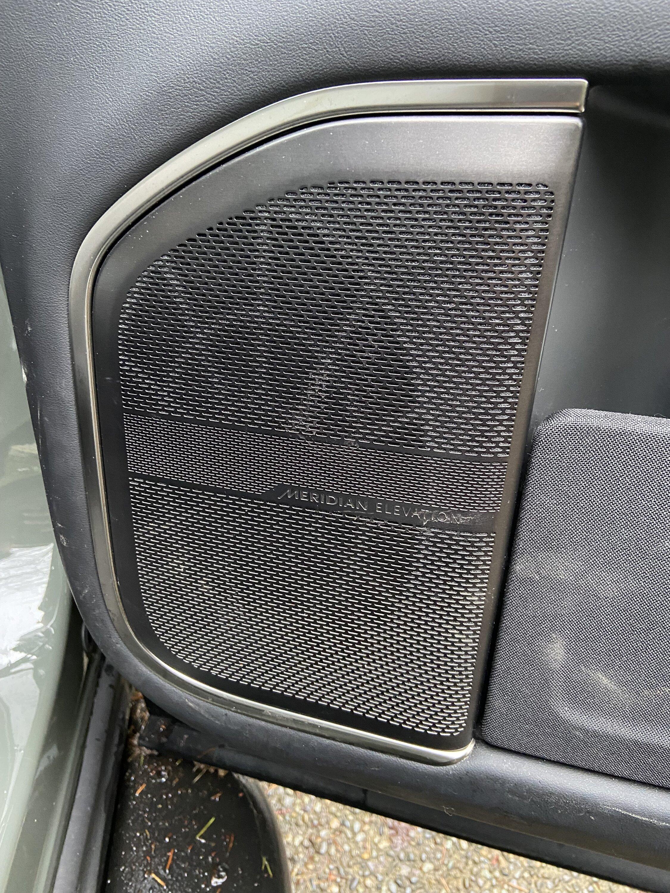 Rivian R1T R1S Service center swapped out my Meridian speaker with the Rivian Elevation speaker IMG_6264