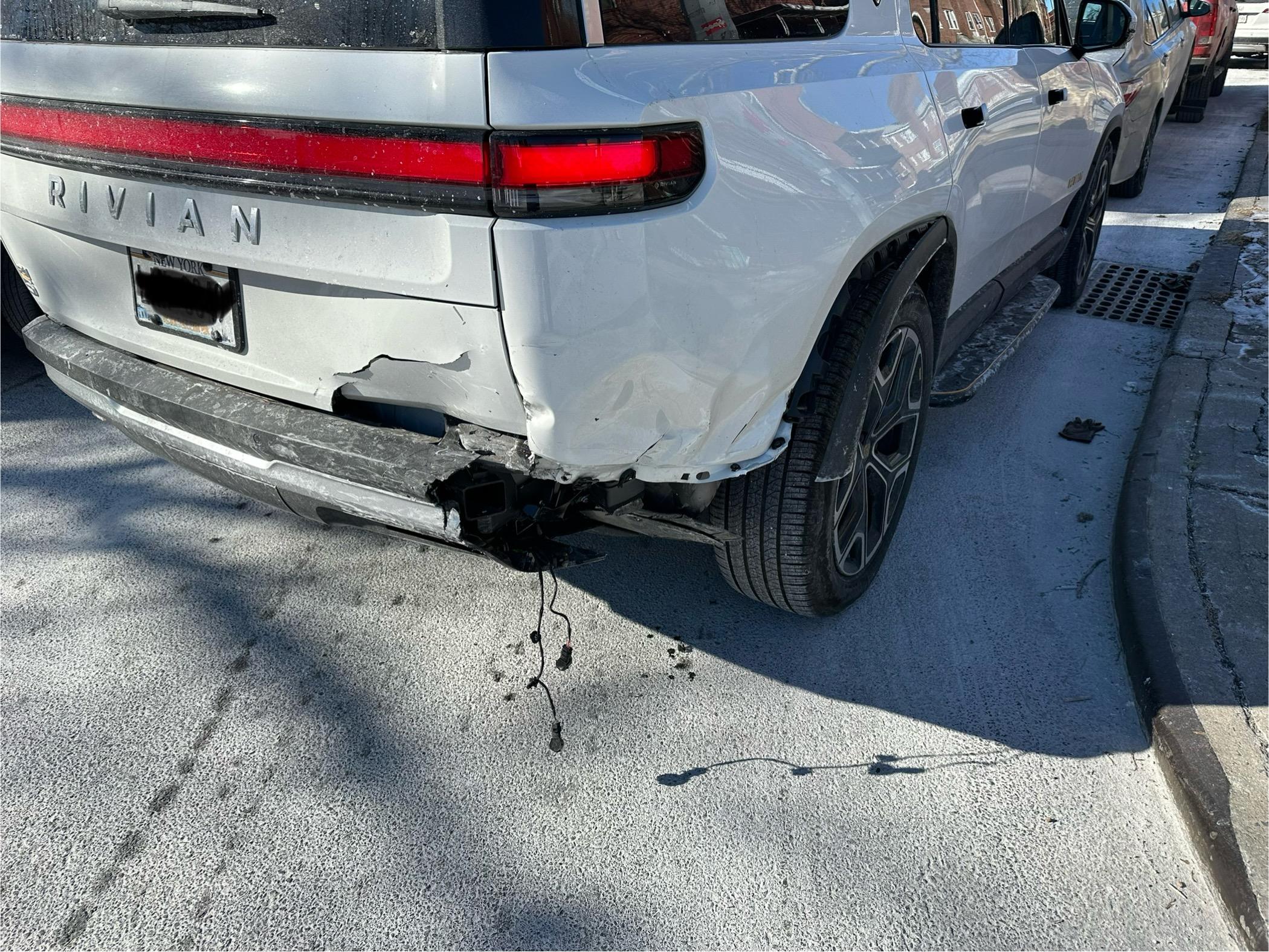 Rivian R1T R1S R1S rear ended badly. Taken to certified Rivian collision shop IMG_9035