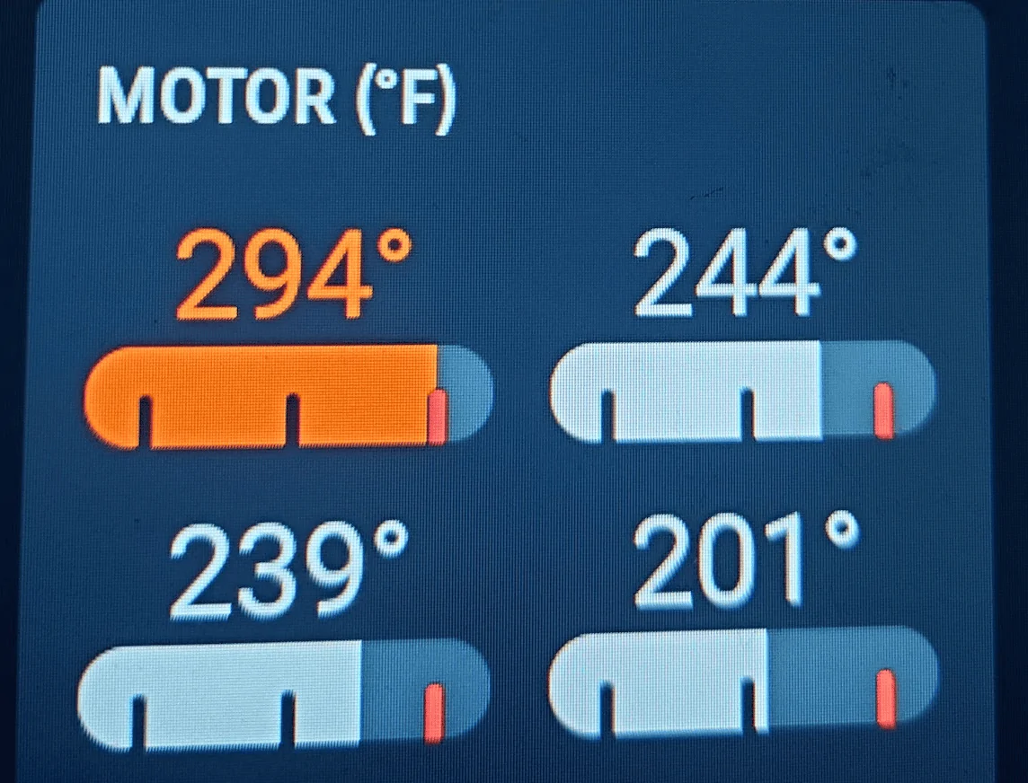 Rivian R1T R1S High Motor temps after just a few miles? 1705895545408
