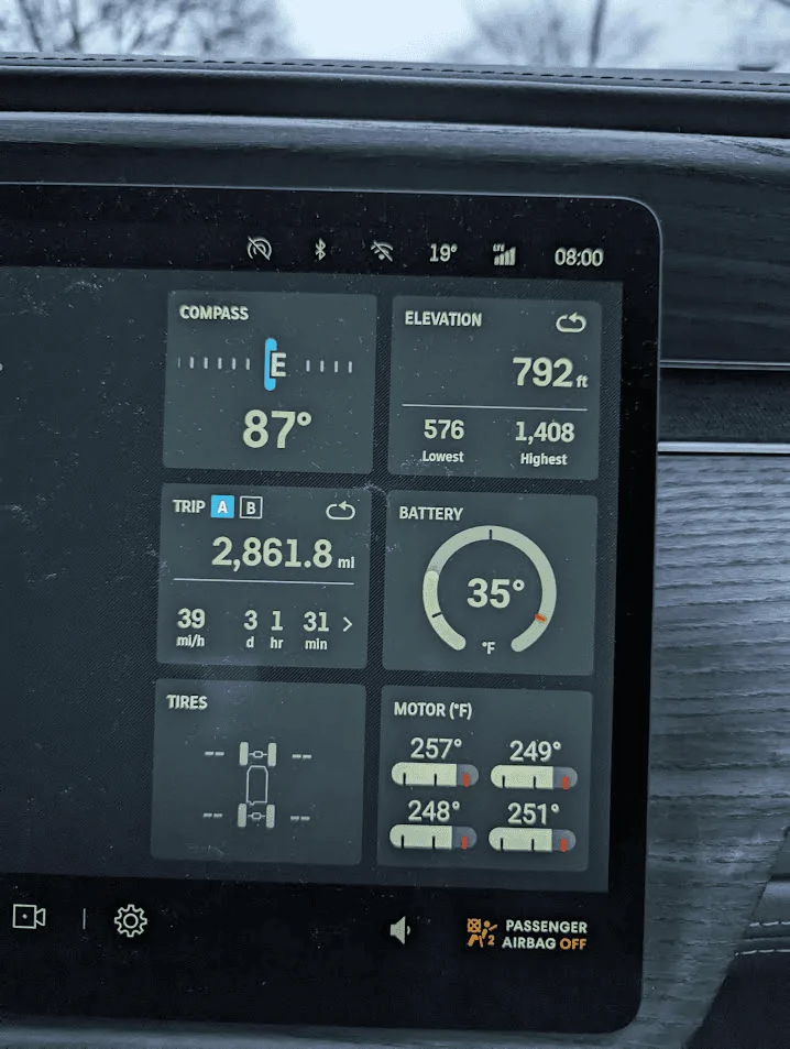 Rivian R1T R1S Having Cold-soaked battery warming issues? Turn off regenerative braking assist 1705929607275