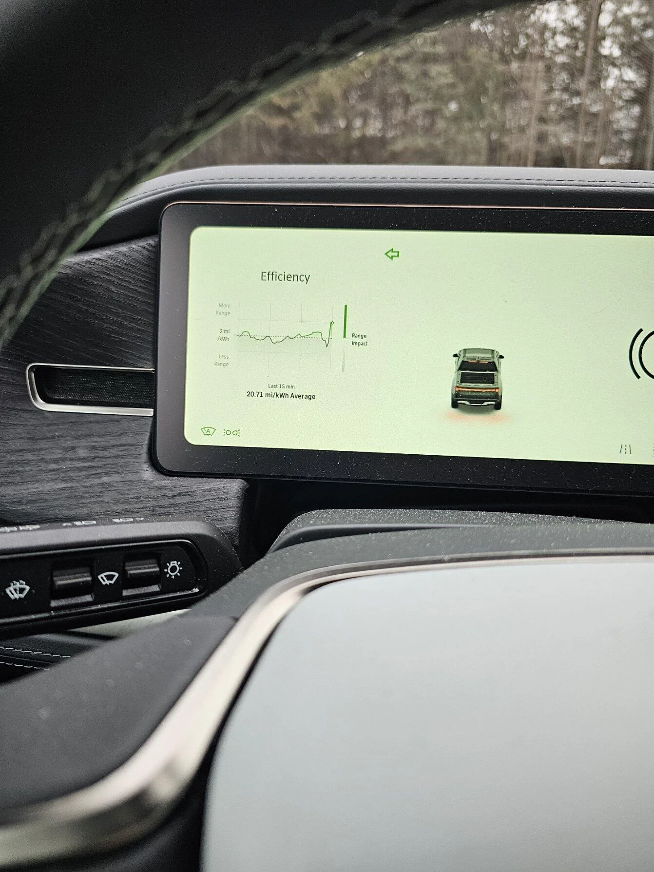 Rivian R1T R1S Why the efficiency graph is way off vs  real efficiency. 20240103_152653