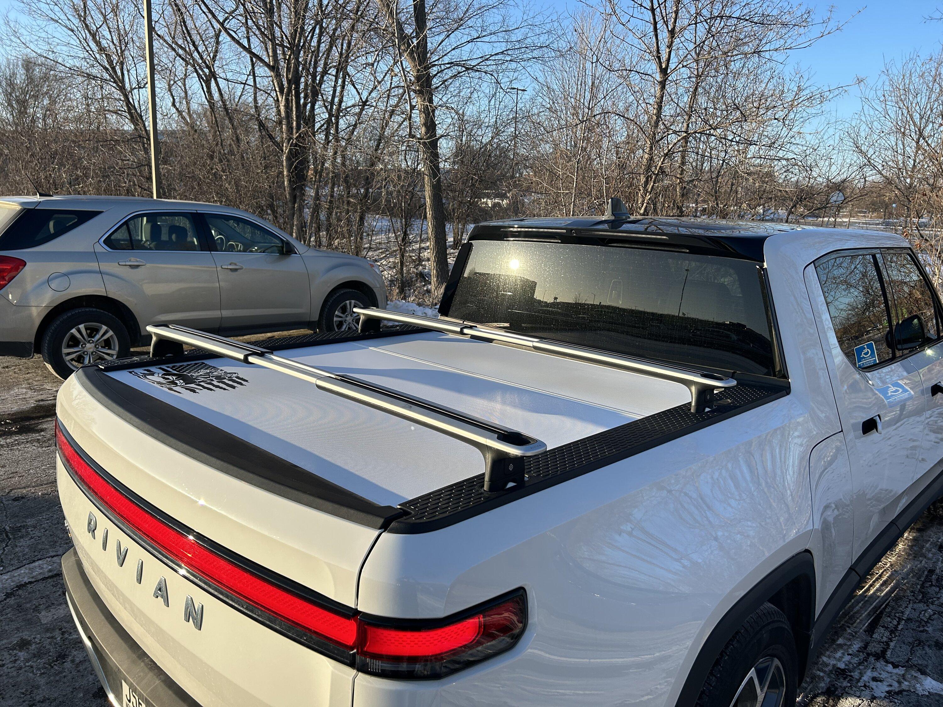 Rivian R1T R1S Tail Lidz Custom White Tonneau Cover IMG_1366