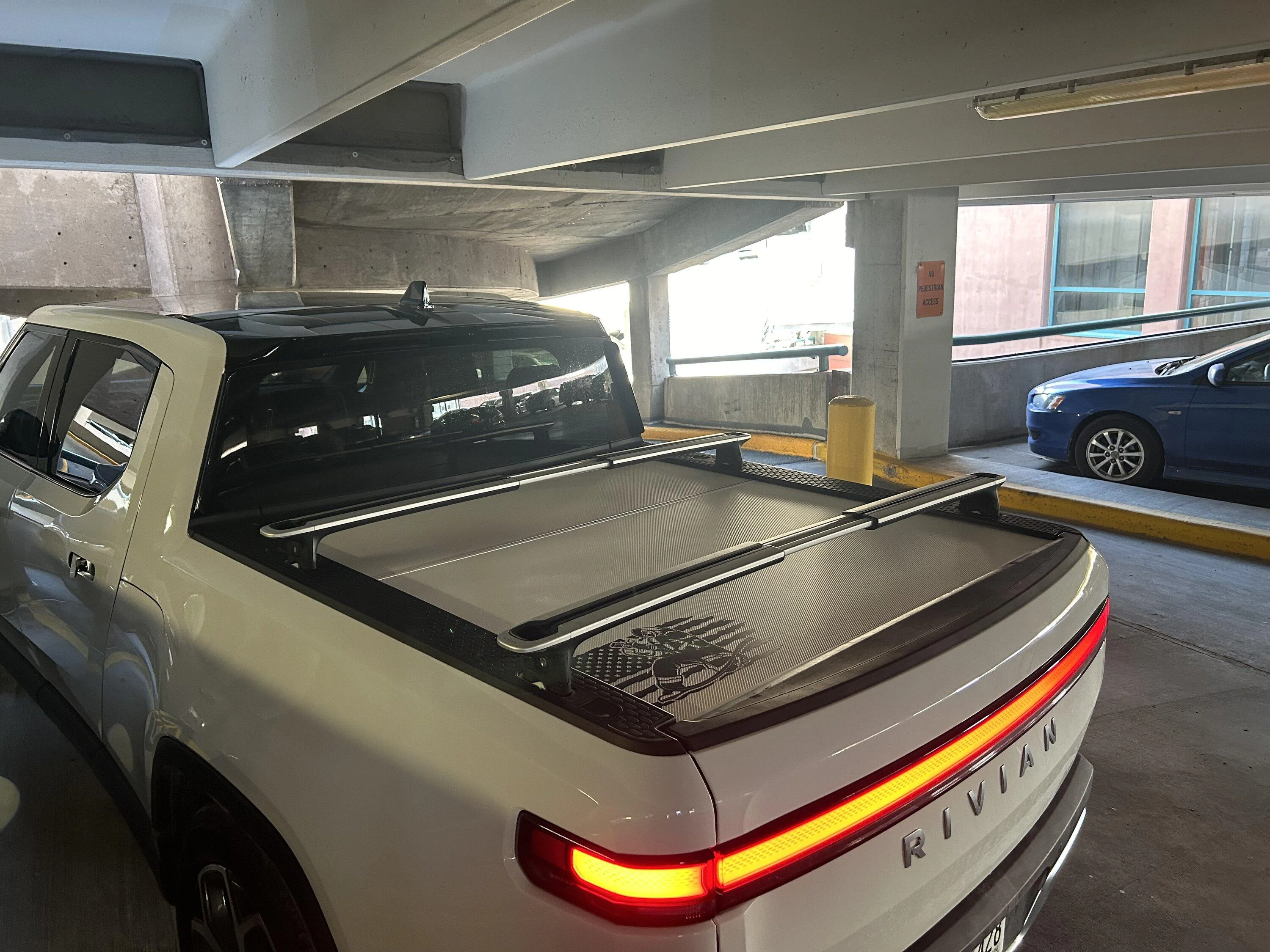 Rivian R1T R1S Tail Lidz Custom White Tonneau Cover IMG_1363