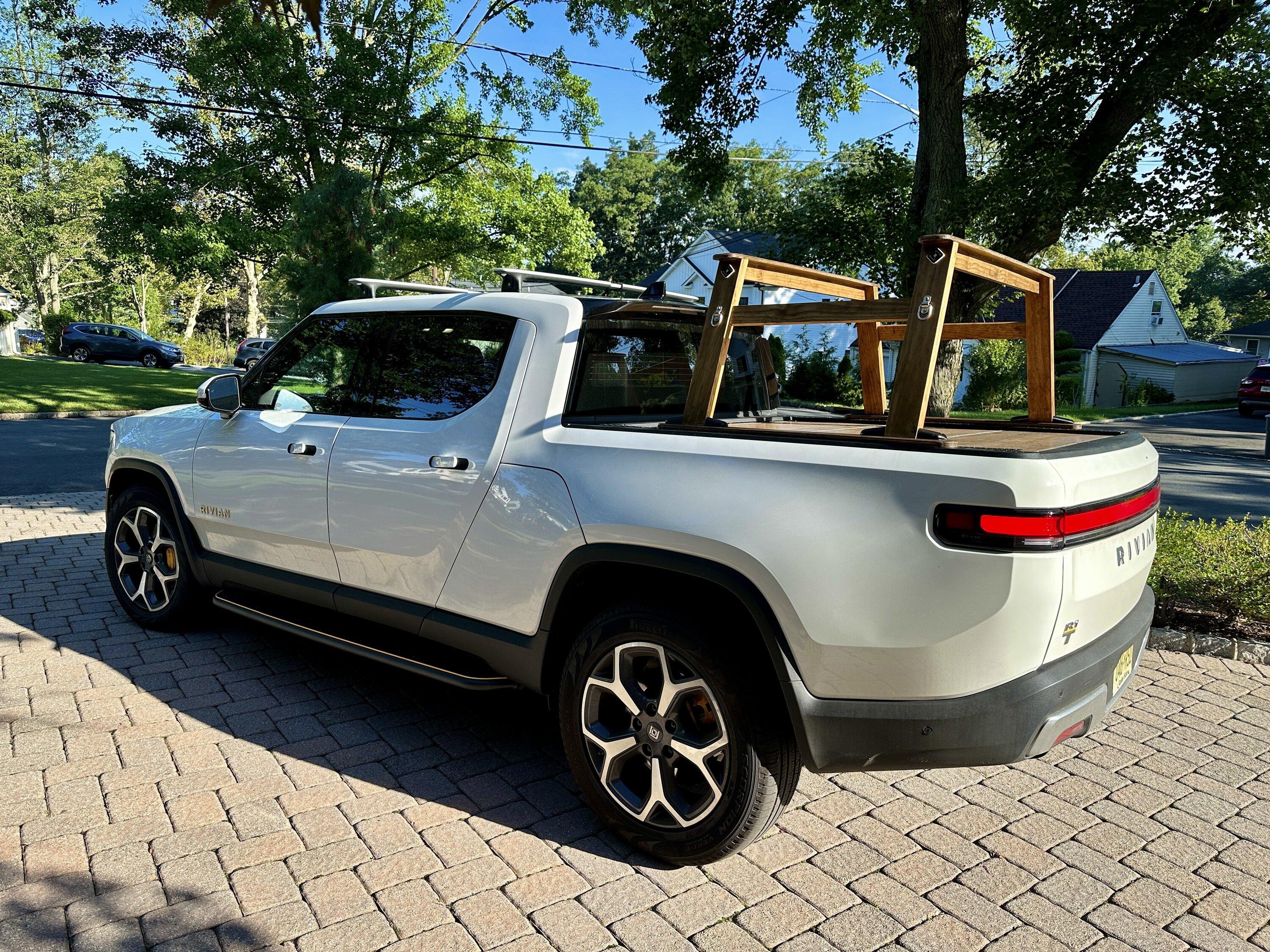 Rivian R1T R1S R1T High Truck Bed Rack for SUPs IMG_5477