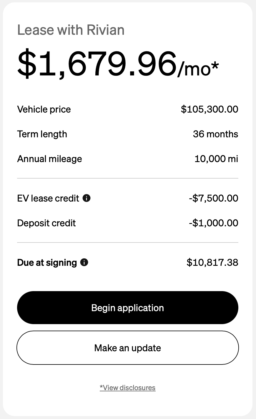 Rivian R1T R1S Lease for $1,228/mo? No, try $1,711/mo: negative equity issue? 1706314872260
